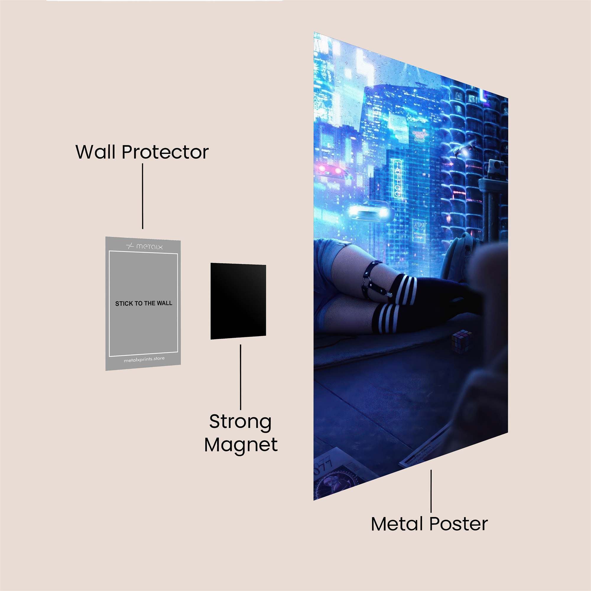 Neon Reverie Safe Wall Magnetic / M