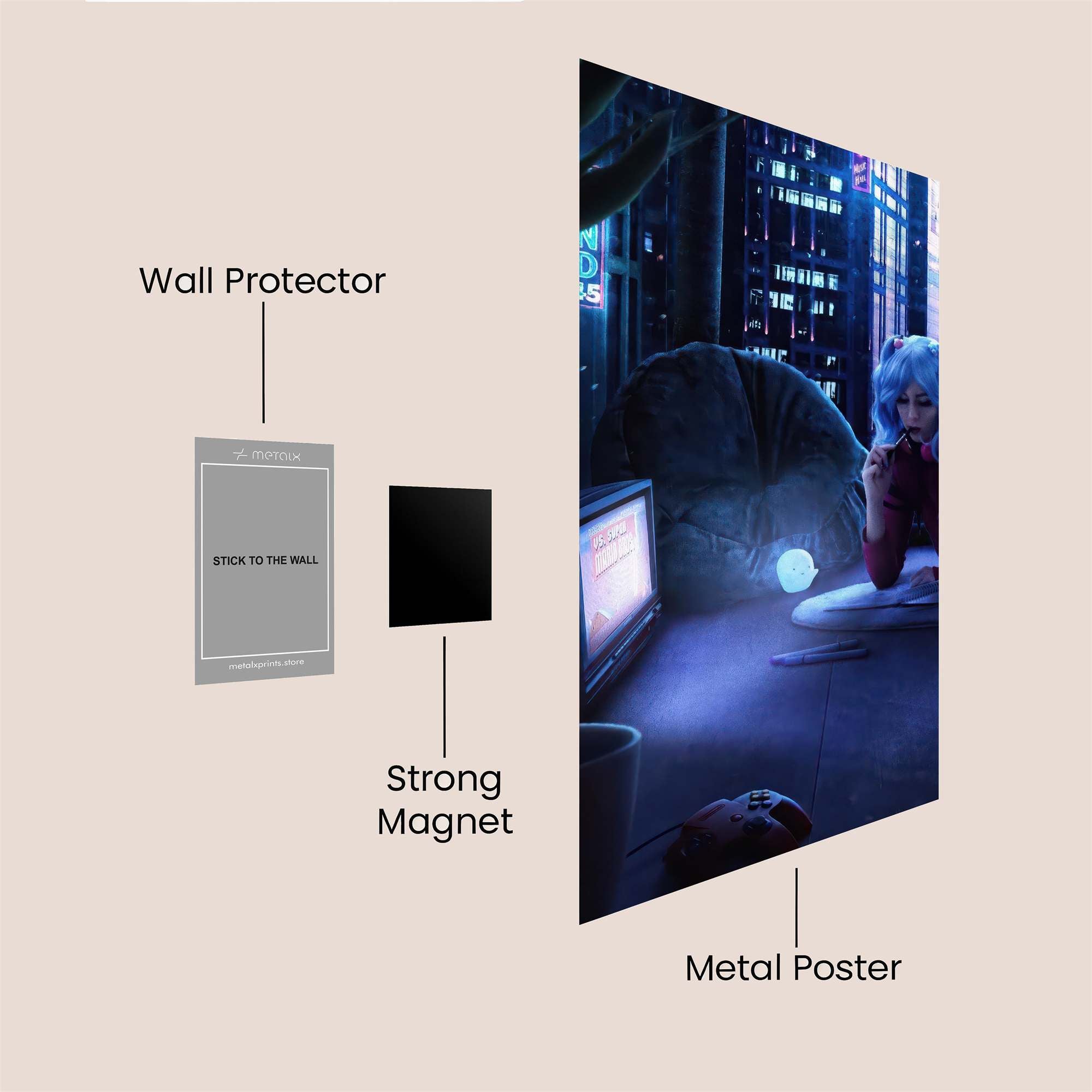 Cyber Contemplation Safe Wall Magnetic / M