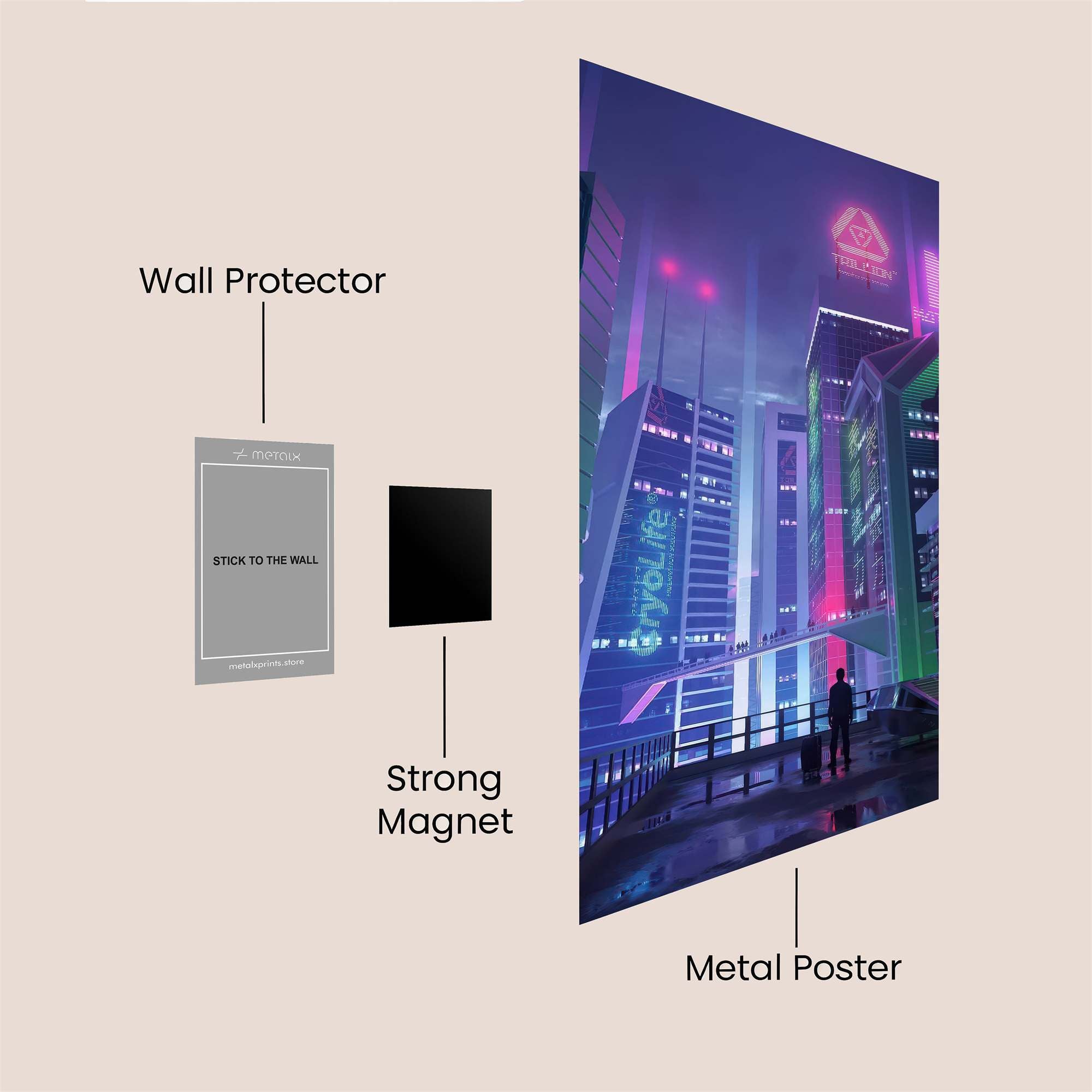 Neon Reverie Safe Wall Magnetic / M