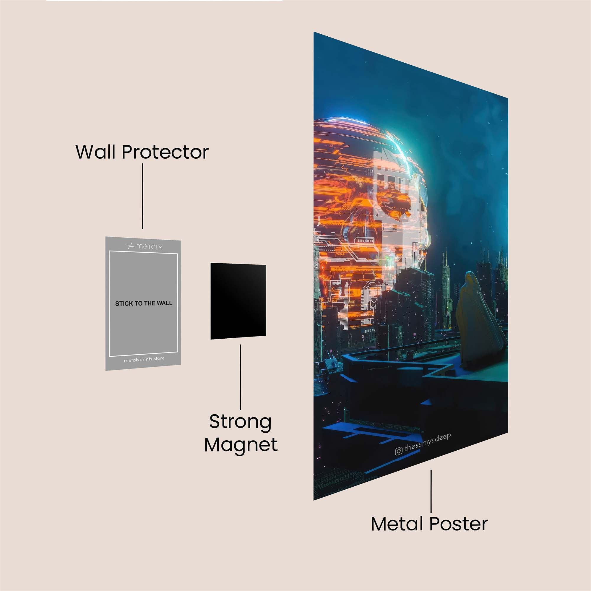 Neon Reverie Safe Wall Magnetic / M