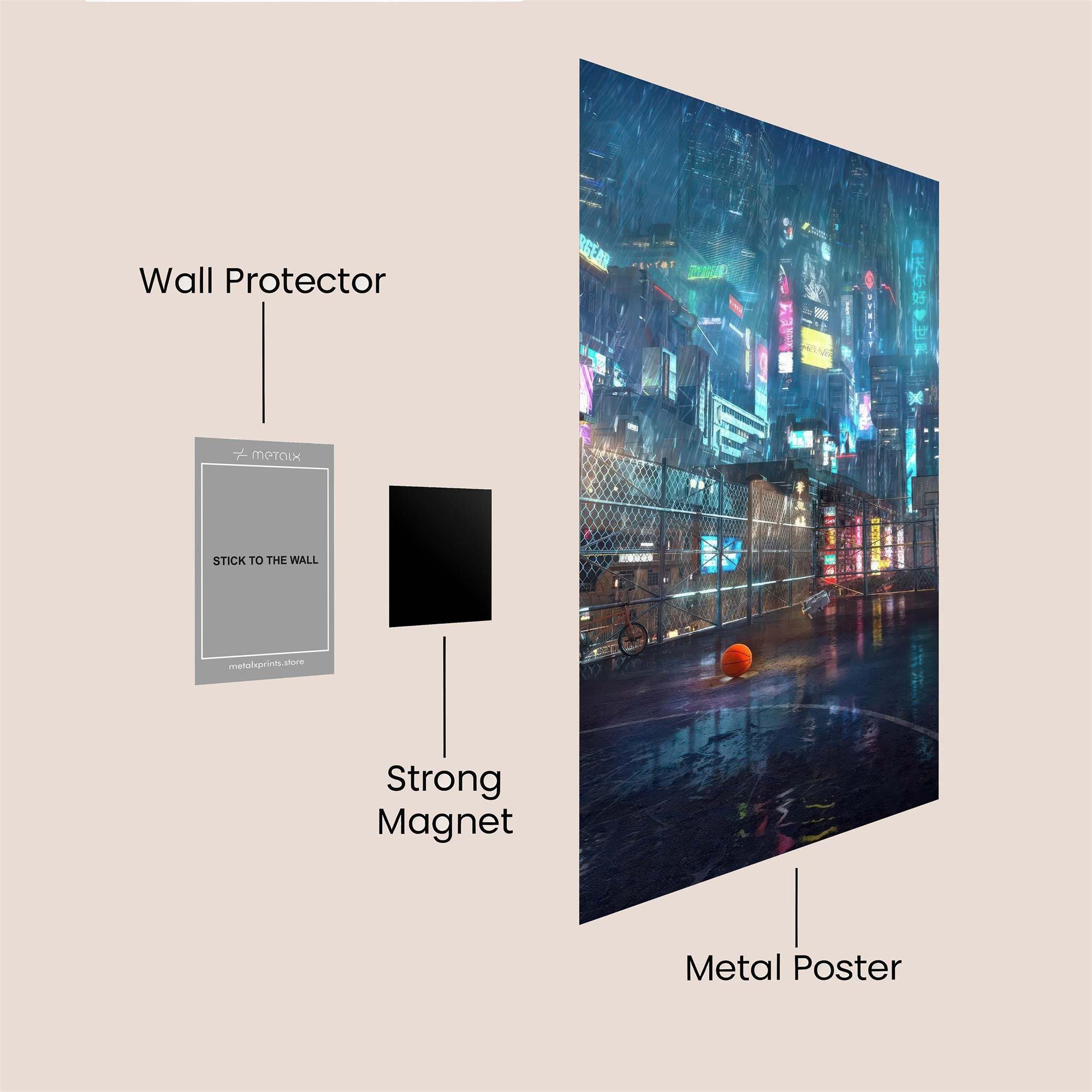 Neon Drizzle Safe Wall Magnetic / M
