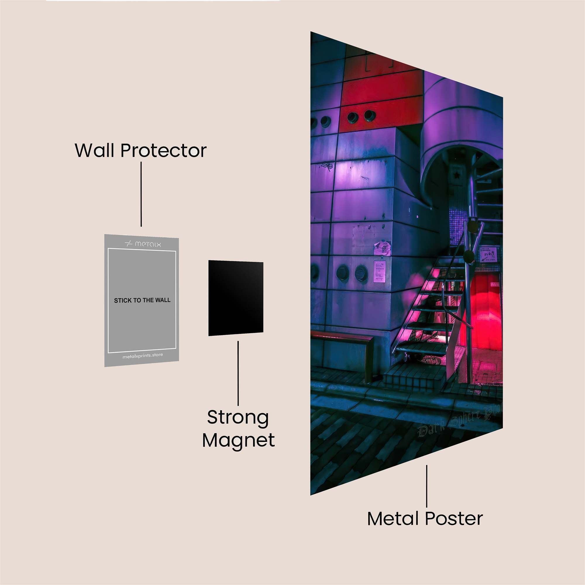 Neon Spiral Safe Wall Magnetic / M