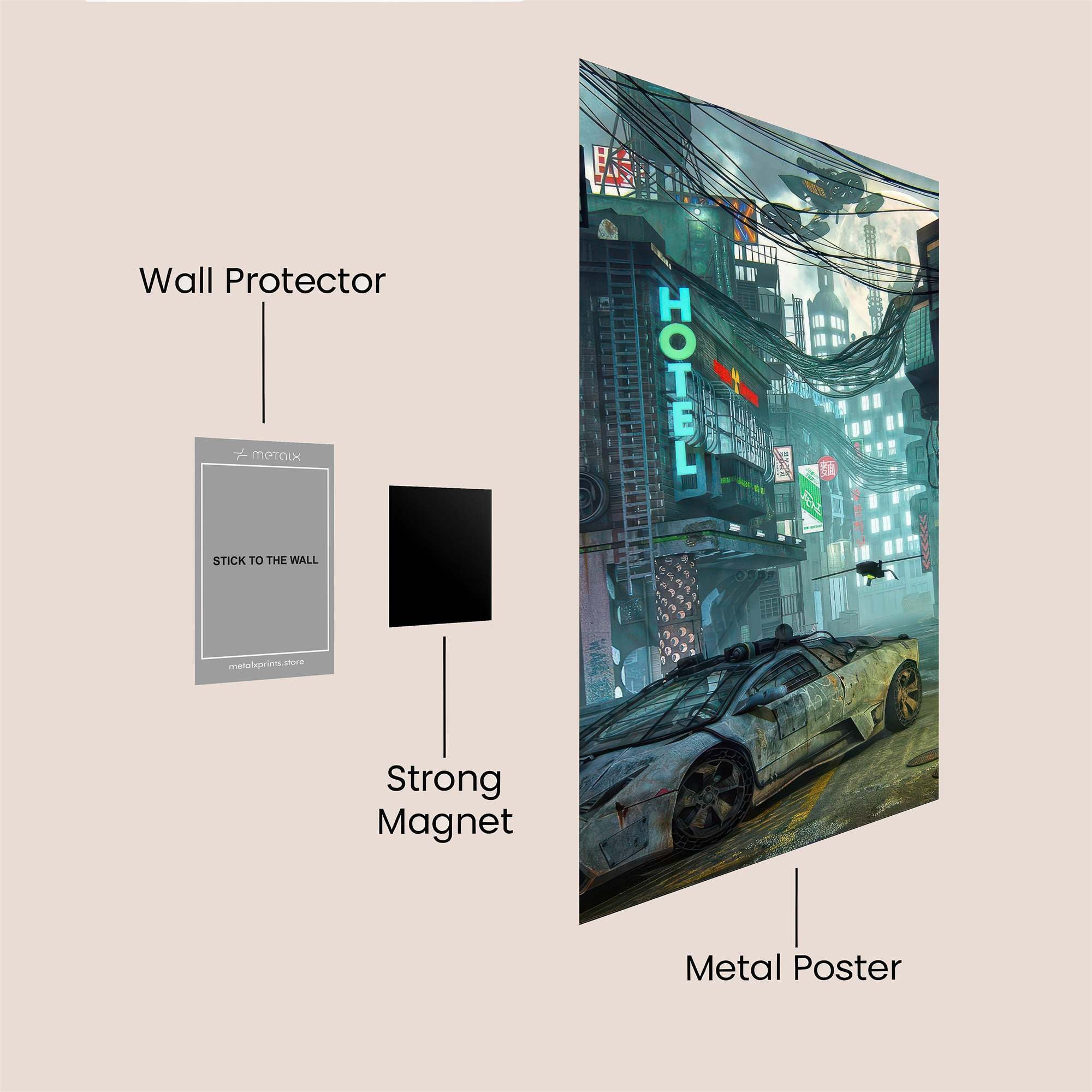 Neon Desolation Safe Wall Magnetic / M