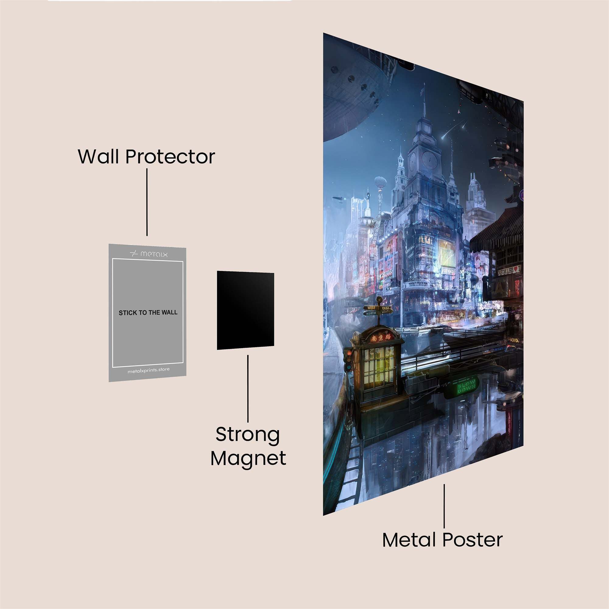 Futuristic Reverie Safe Wall Magnetic / M