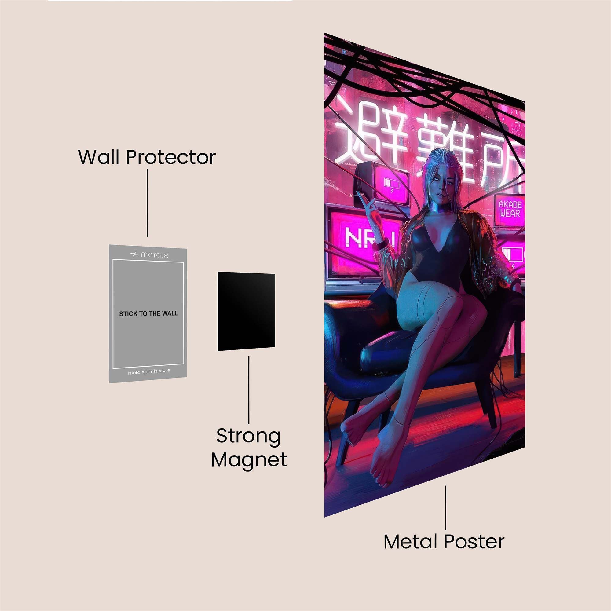 Neon Reign Safe Wall Magnetic / M