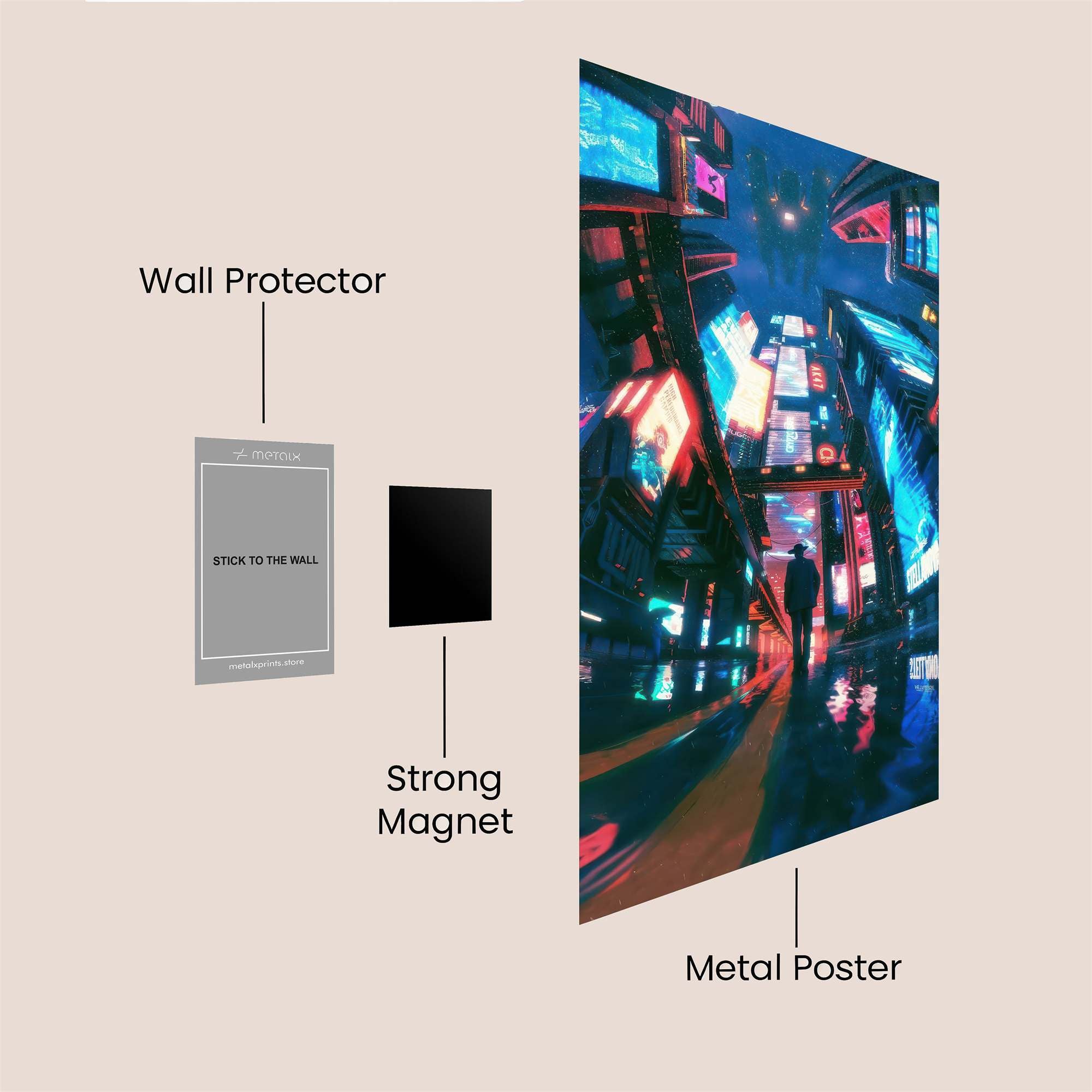 Neon Reverie Safe Wall Magnetic / M