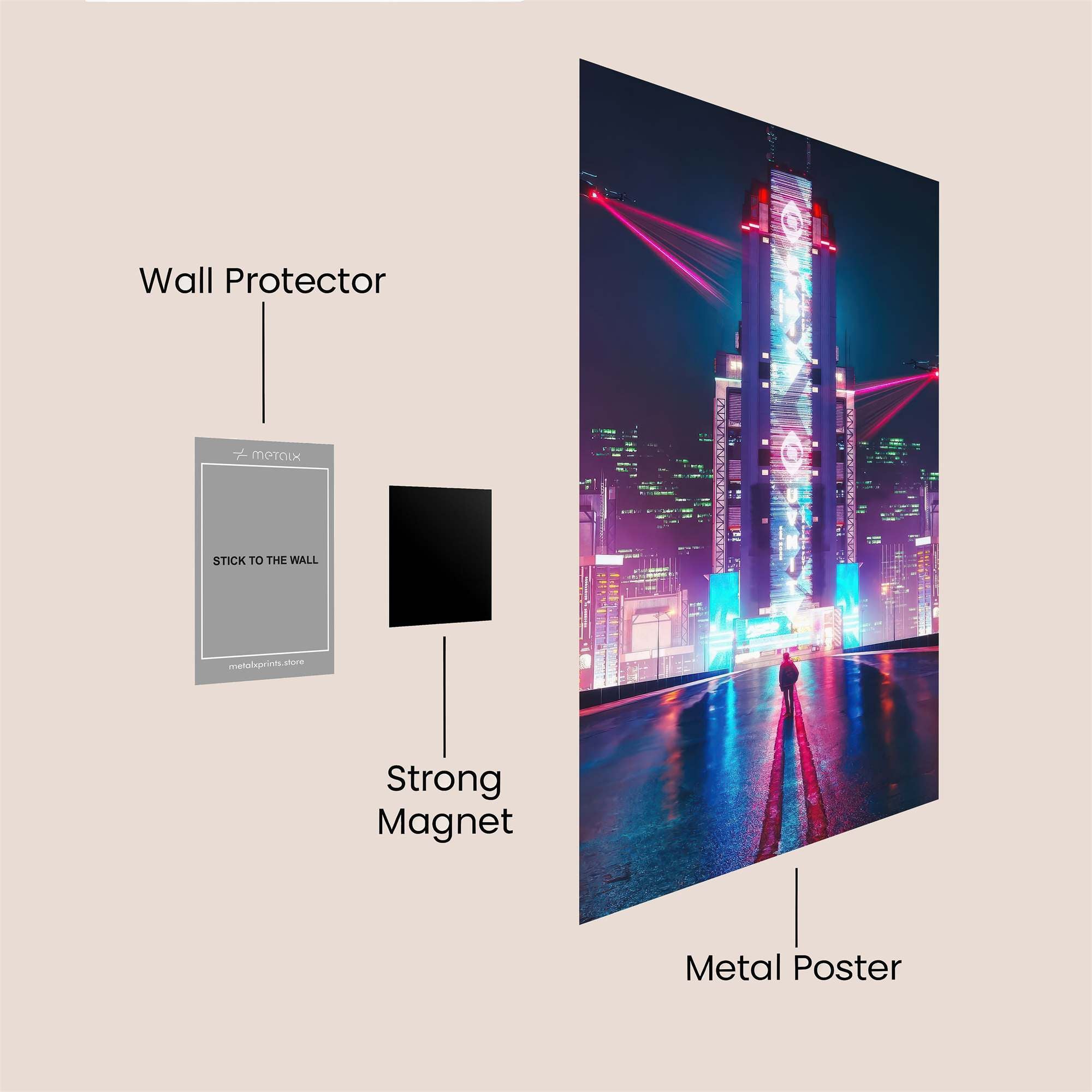 Futuristic Reverie Safe Wall Magnetic / M