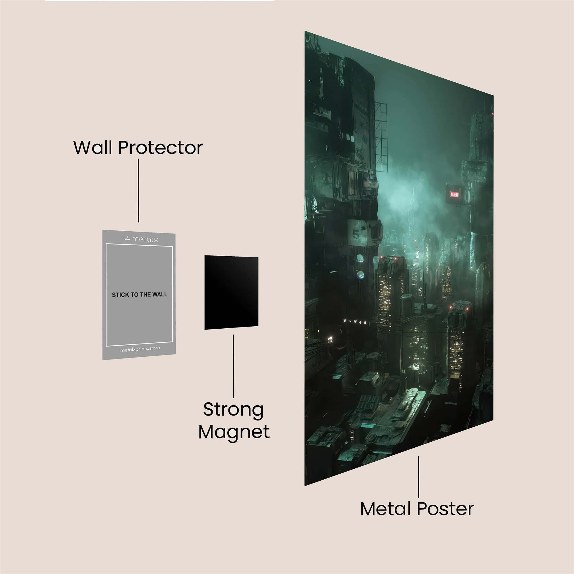 Dystopian Gloom Safe Wall Magnetic / M