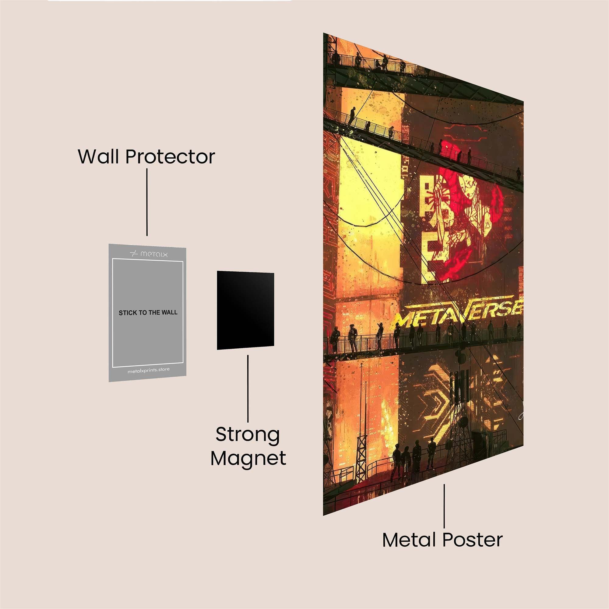 Metaverse Illumination Safe Wall Magnetic / M