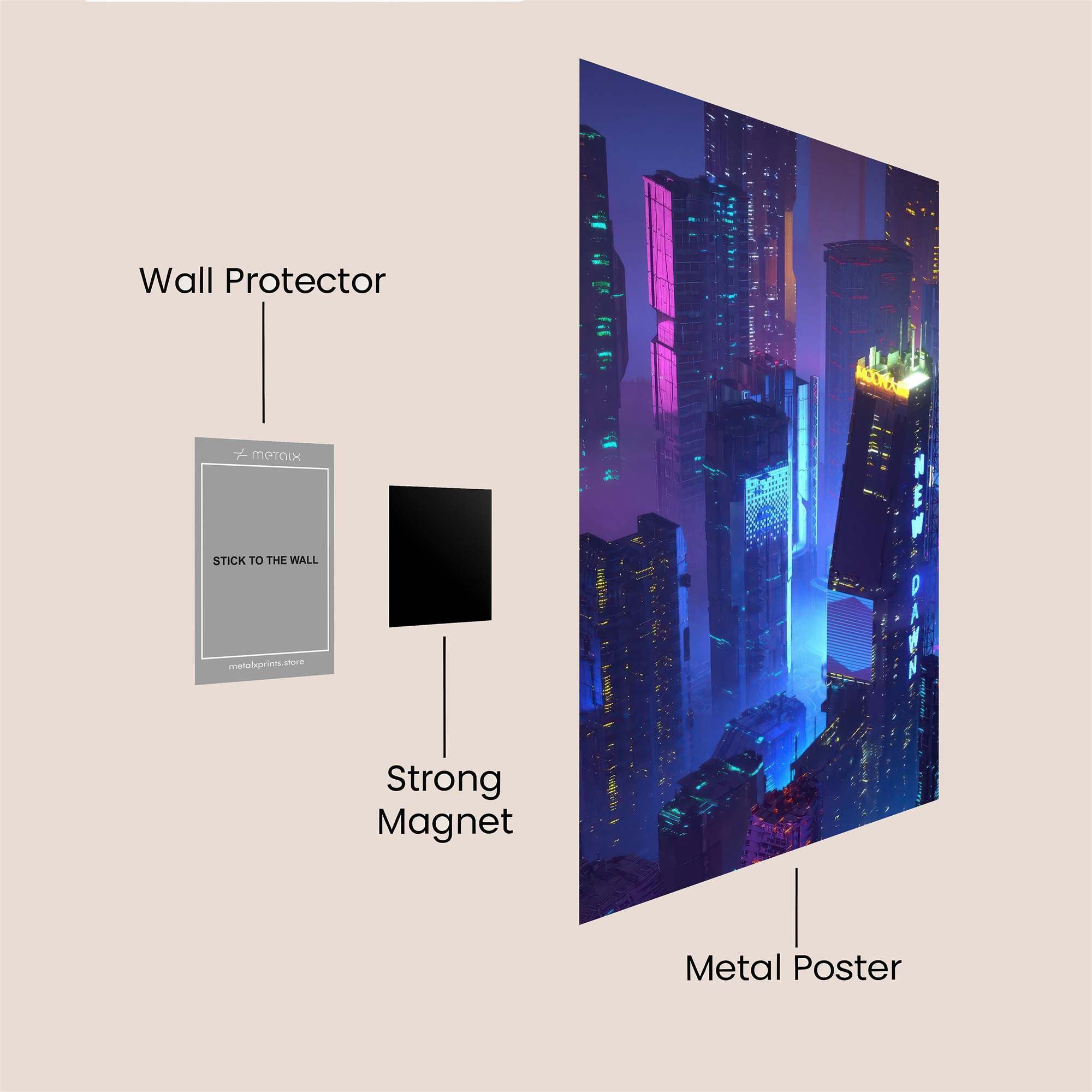 Neon Reverie Safe Wall Magnetic / M