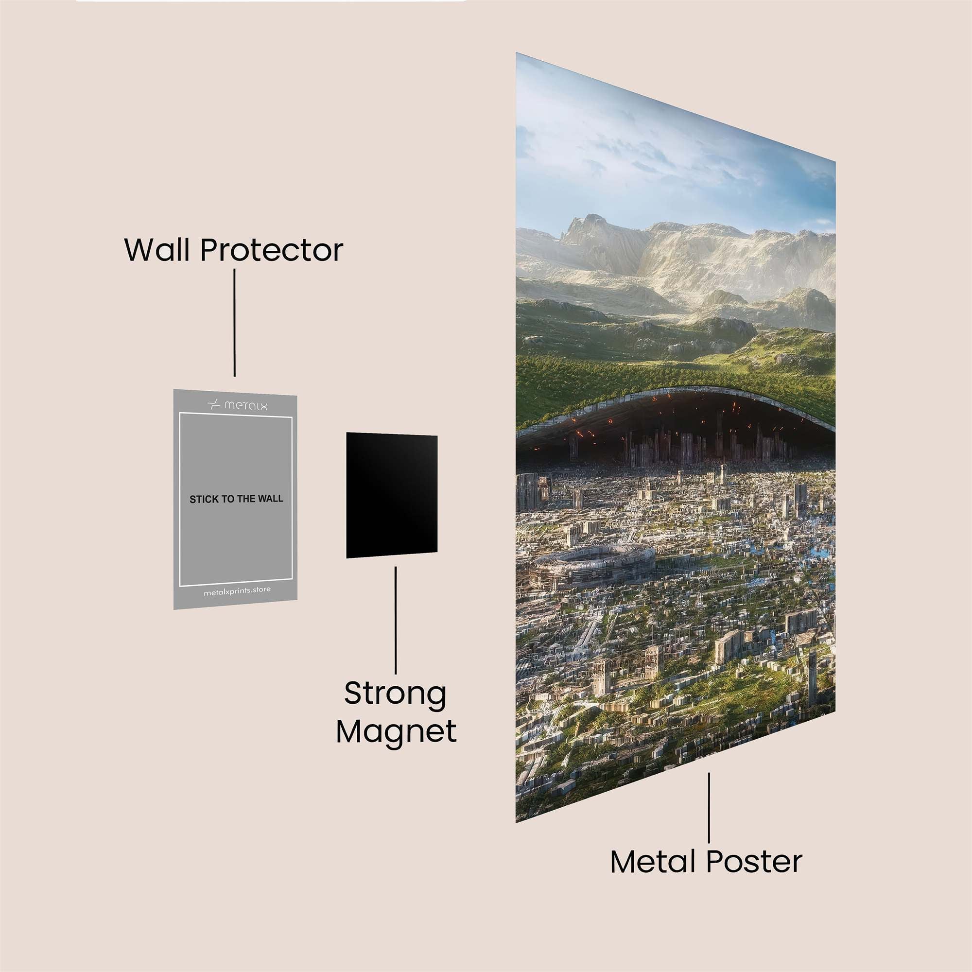 Futuristic Haven Safe Wall Magnetic / M