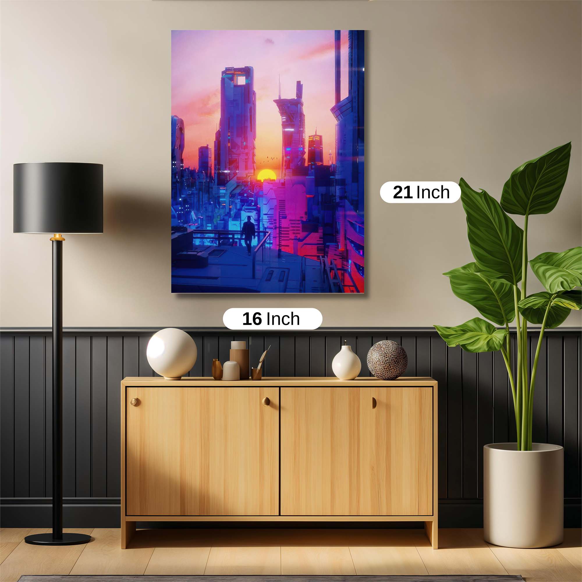 Neon Horizon Safe Wall Magnetic / M