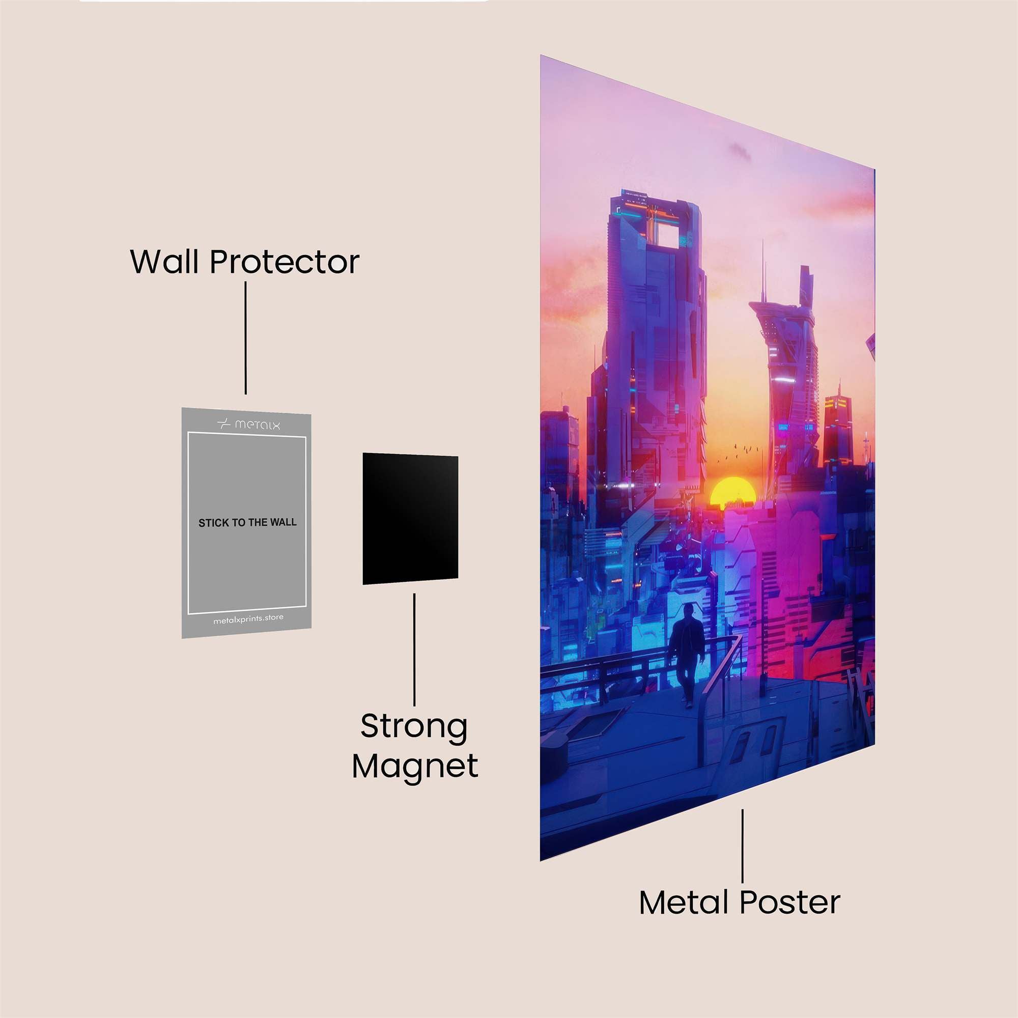 Neon Horizon Safe Wall Magnetic / M