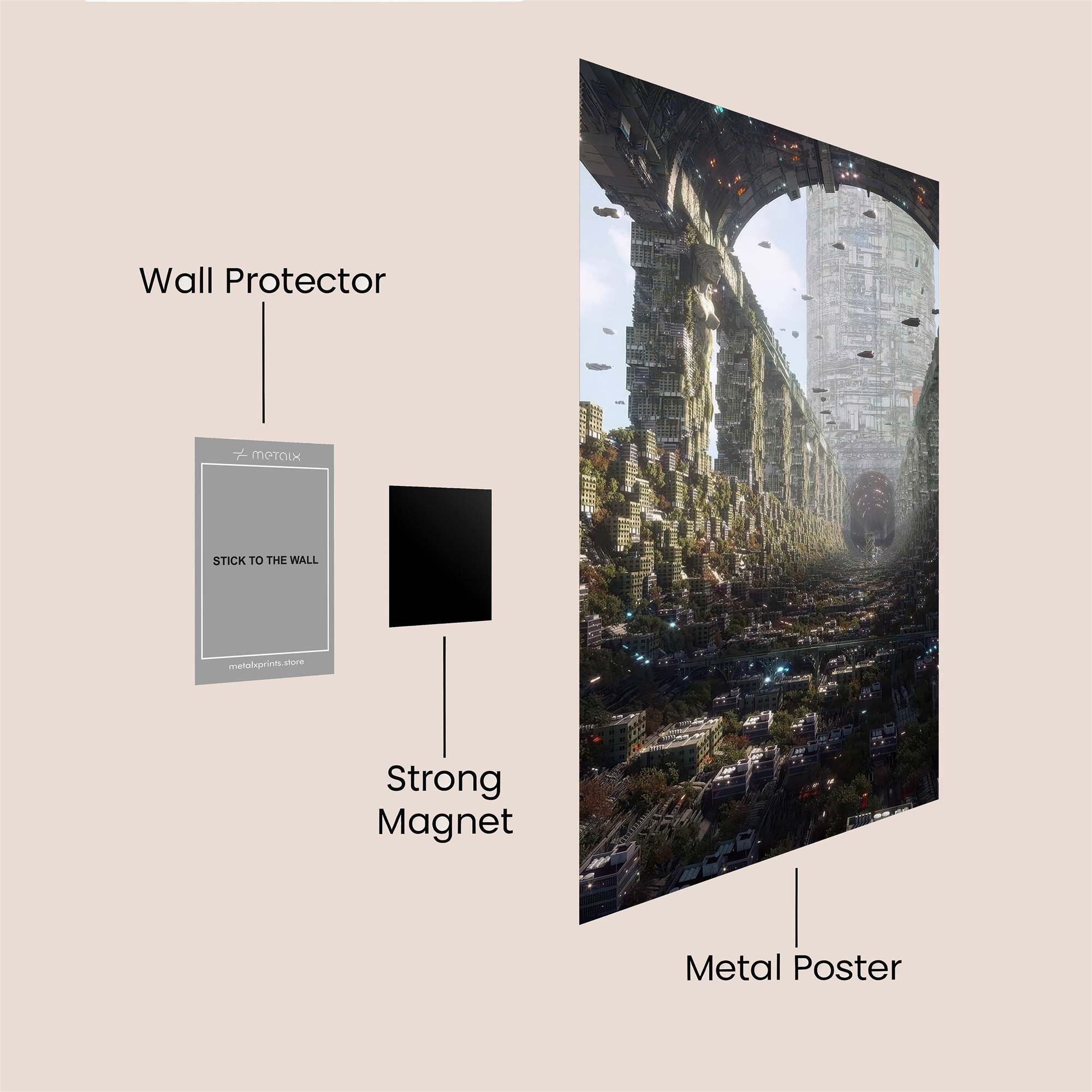 Futuristic Labyrinth Safe Wall Magnetic / M