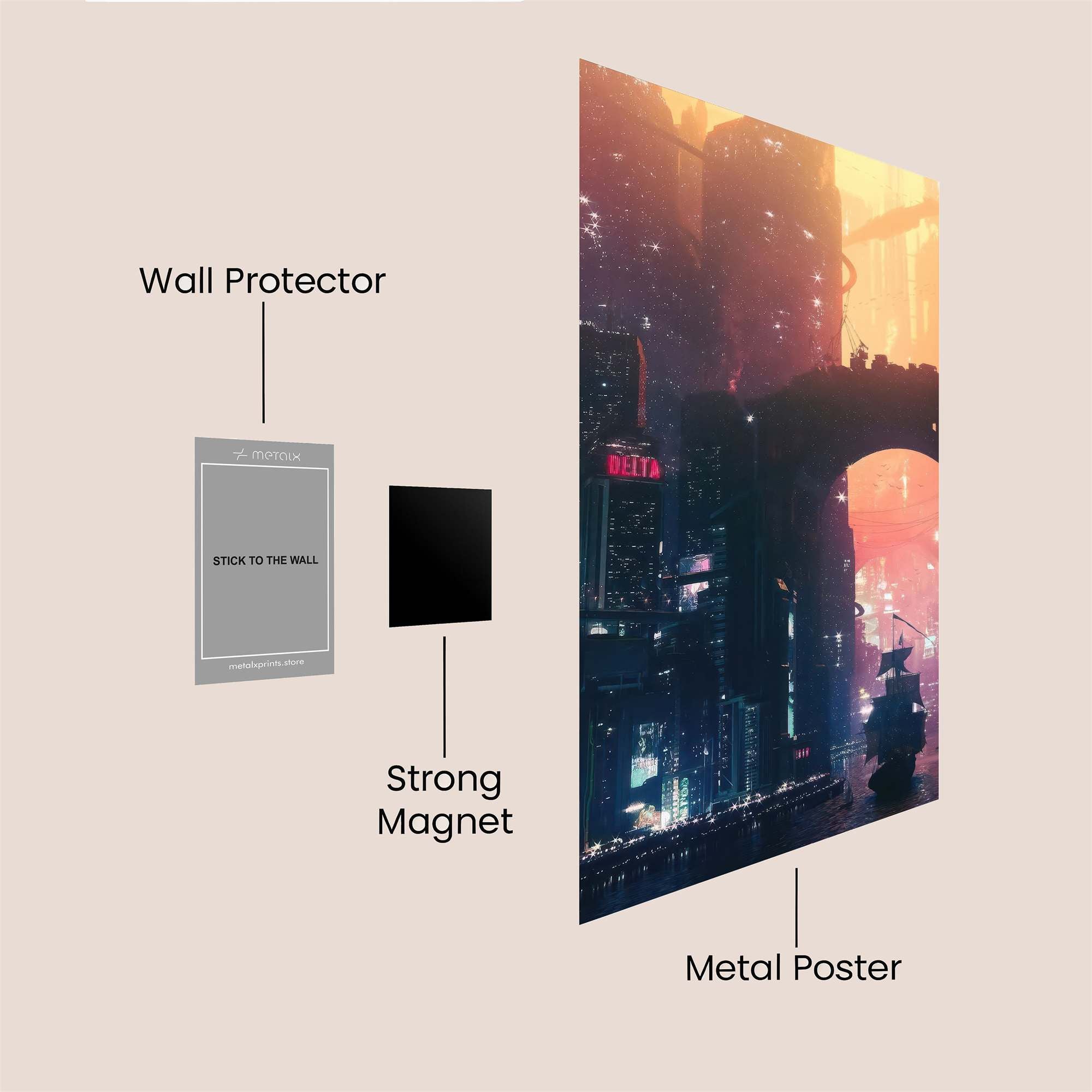 Neon Voyage Safe Wall Magnetic / M