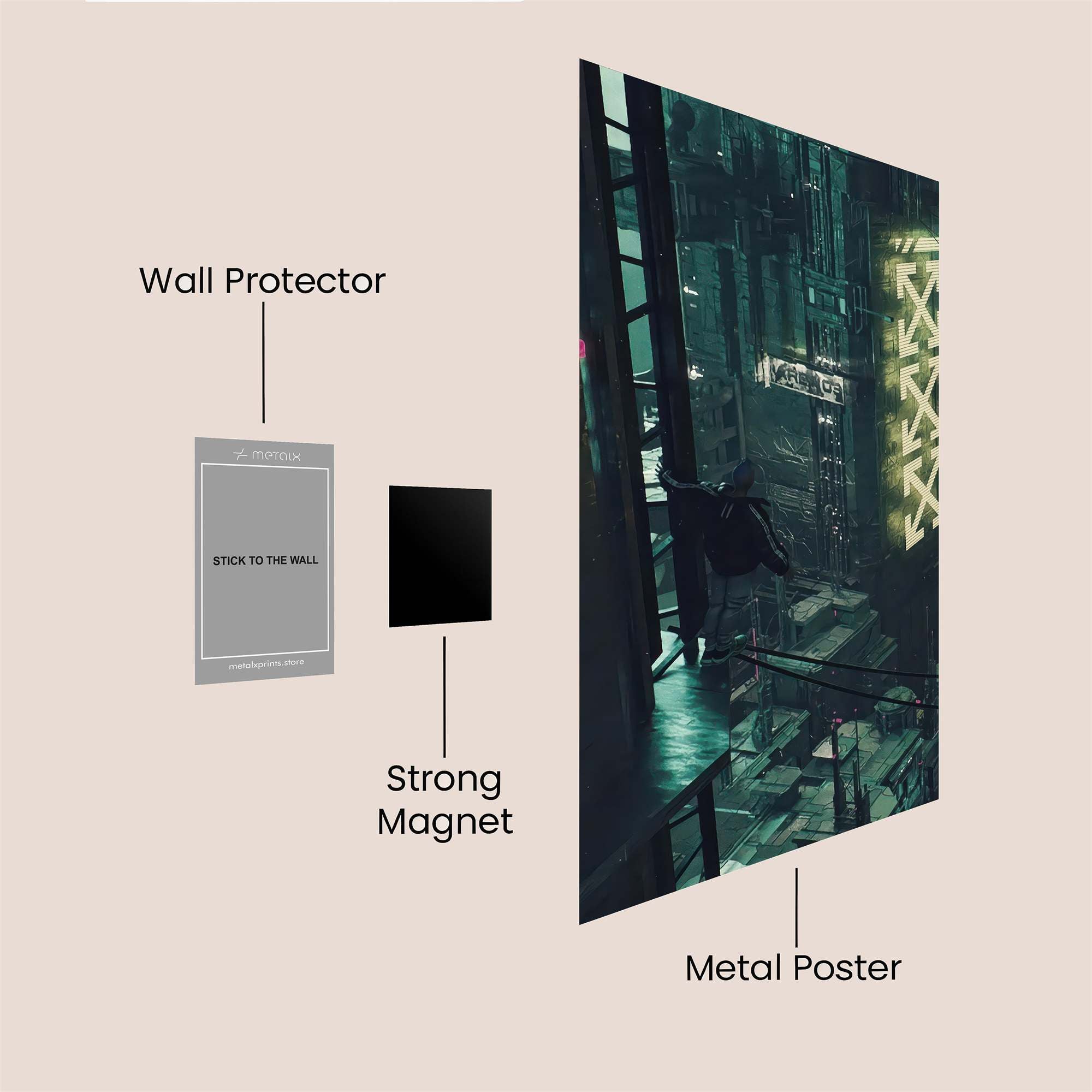 Neon Descent Safe Wall Magnetic / M