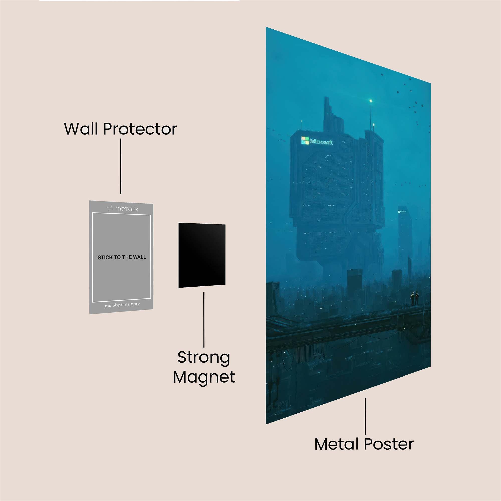 Microsoft Dystopia Safe Wall Magnetic / M