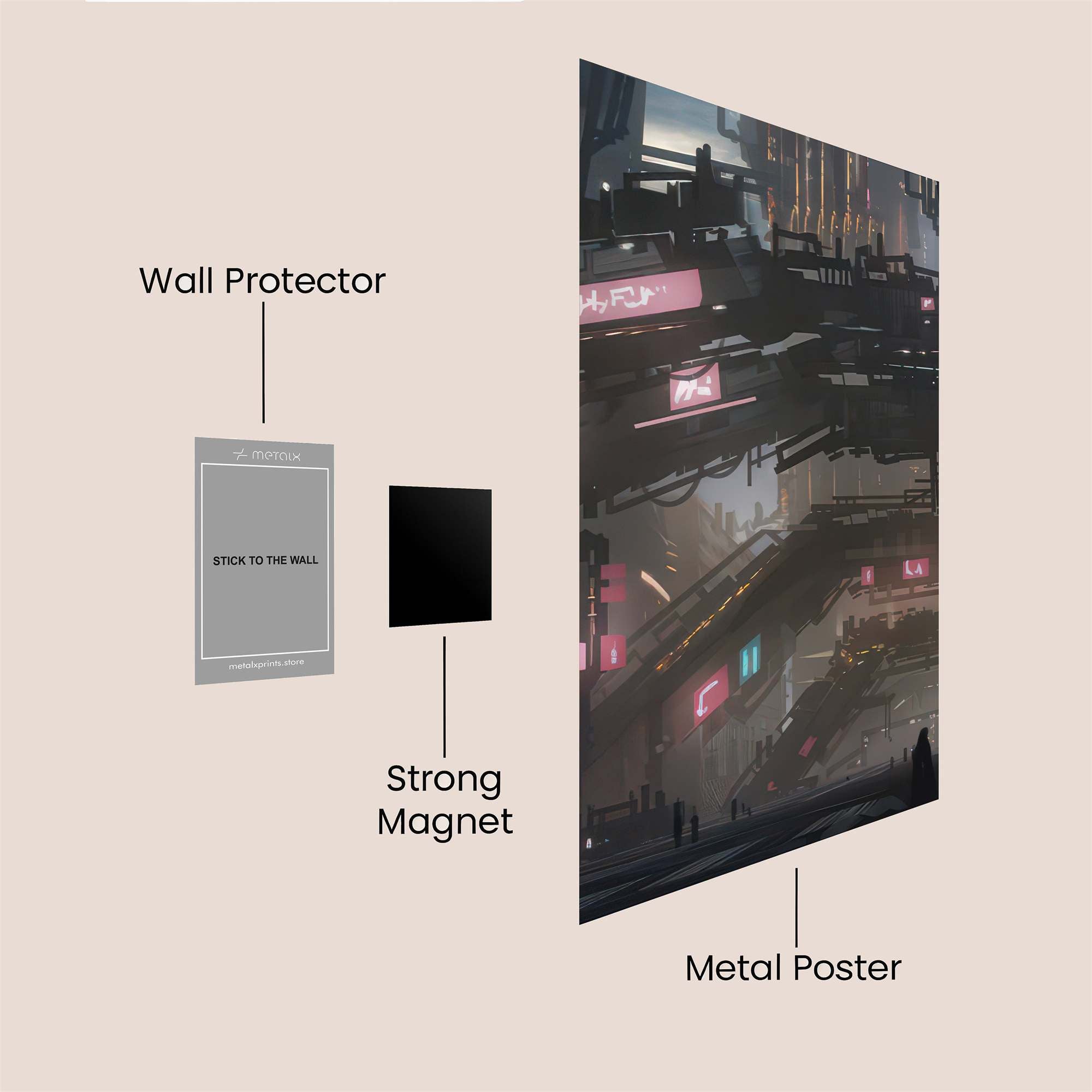 Neon Glow Safe Wall Magnetic / M