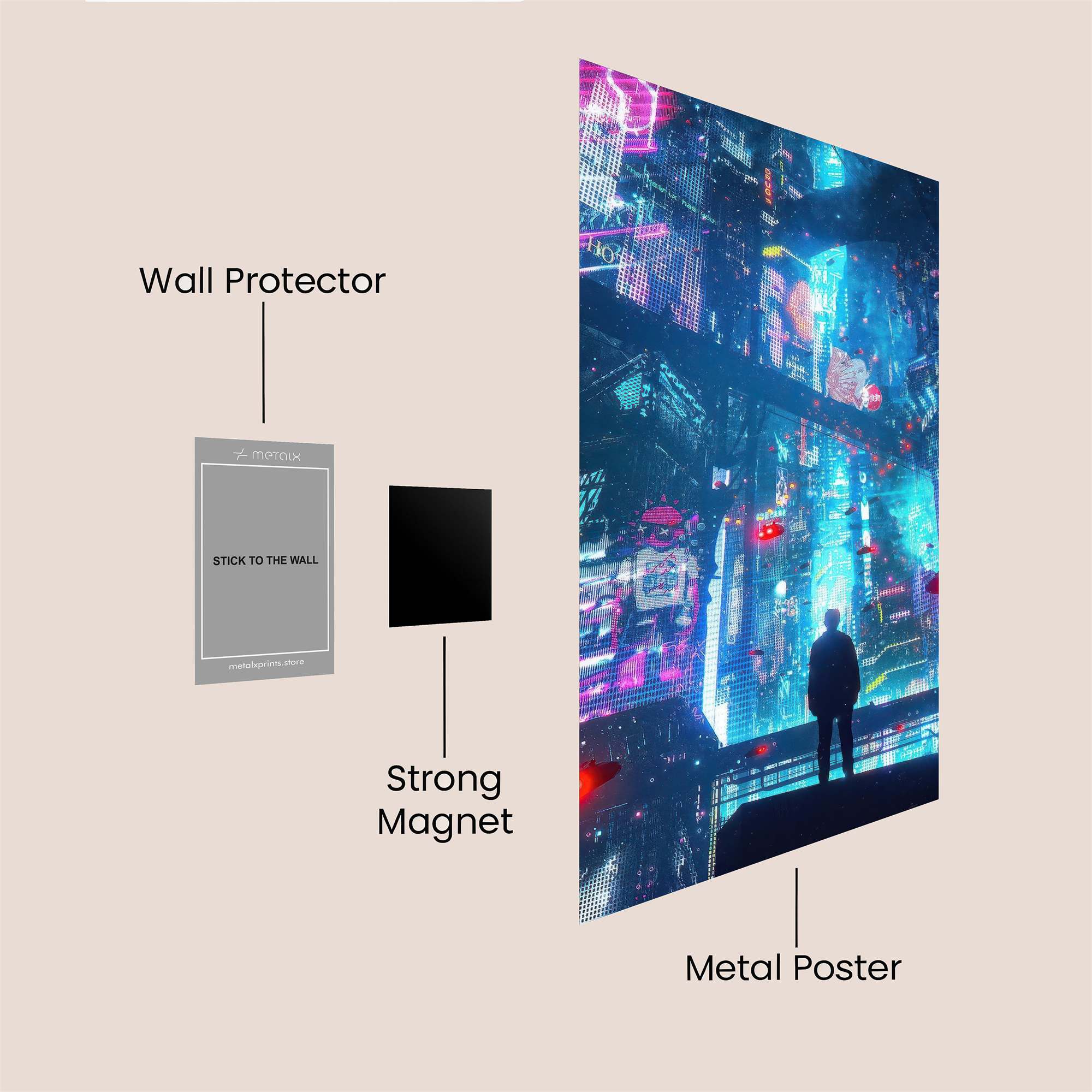 Neon Dreams Safe Wall Magnetic / M