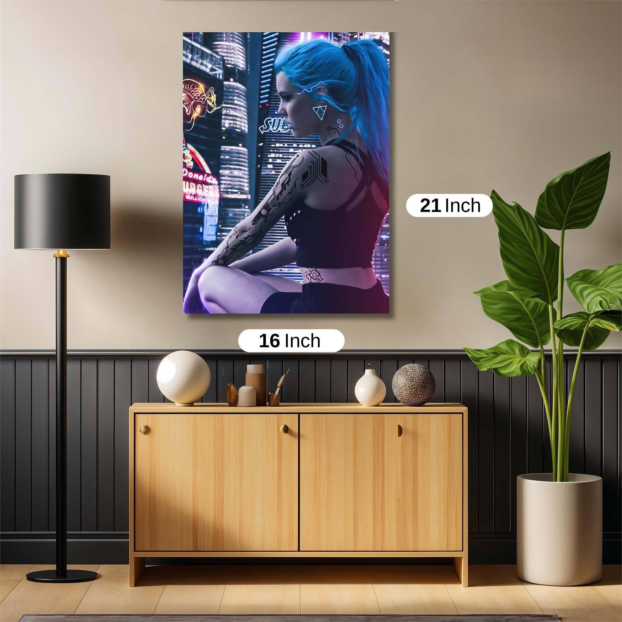 Neon Reflection Safe Wall Magnetic / M