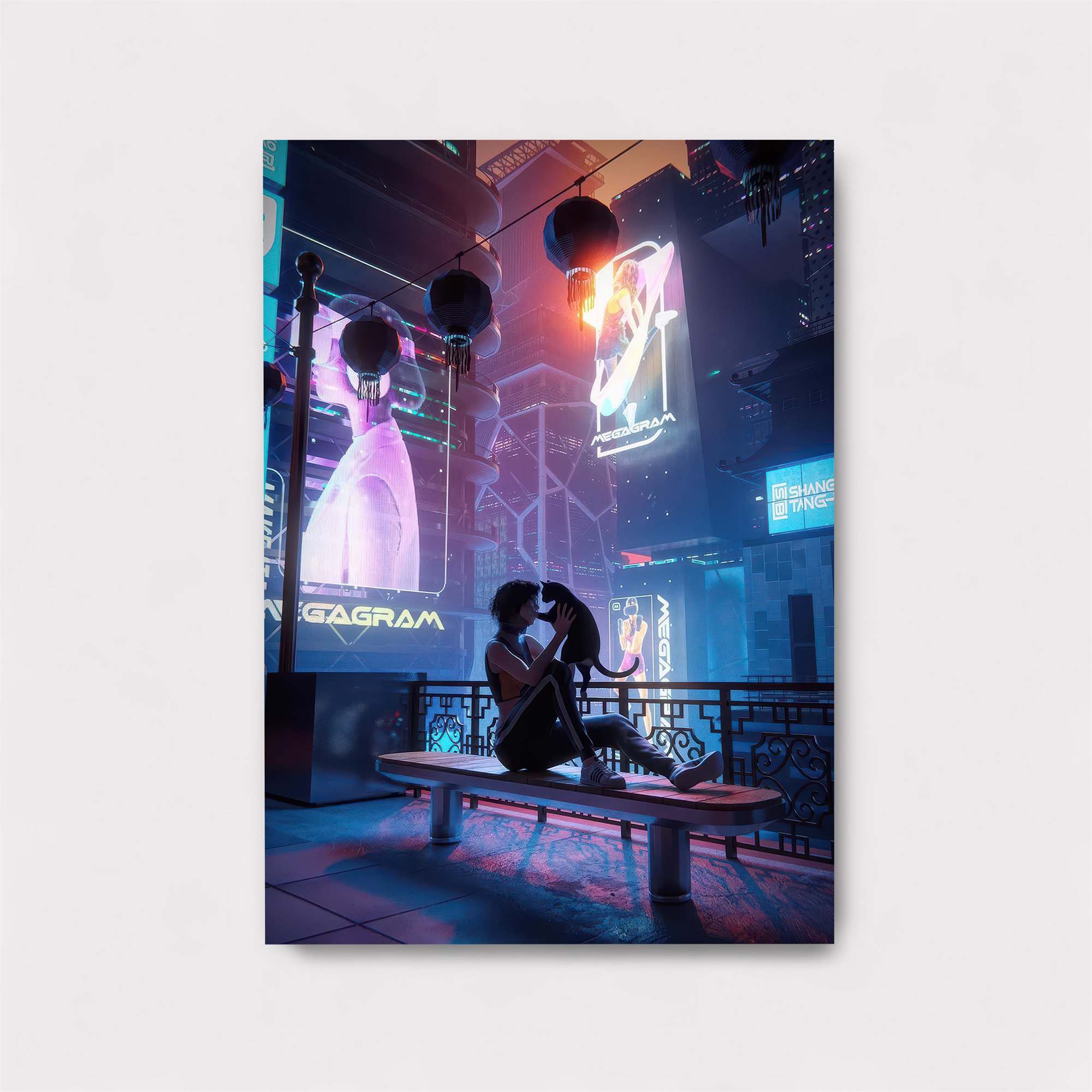 Neon Solitude Safe Wall Magnetic / M