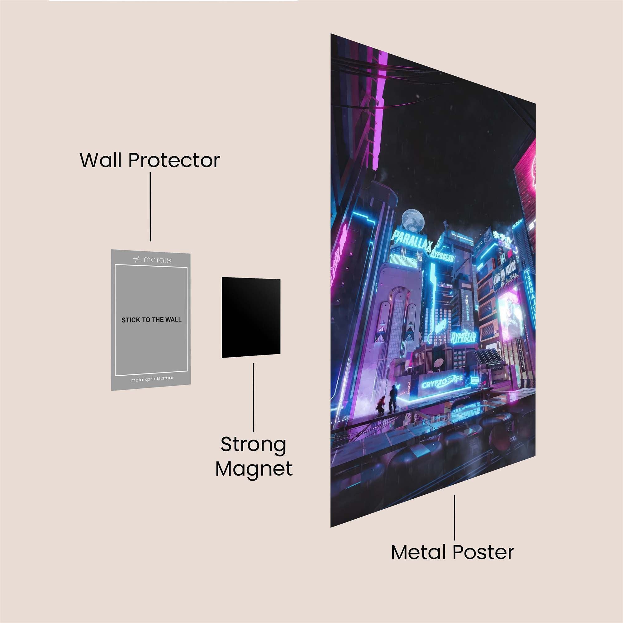 Neon Dreams Safe Wall Magnetic / M