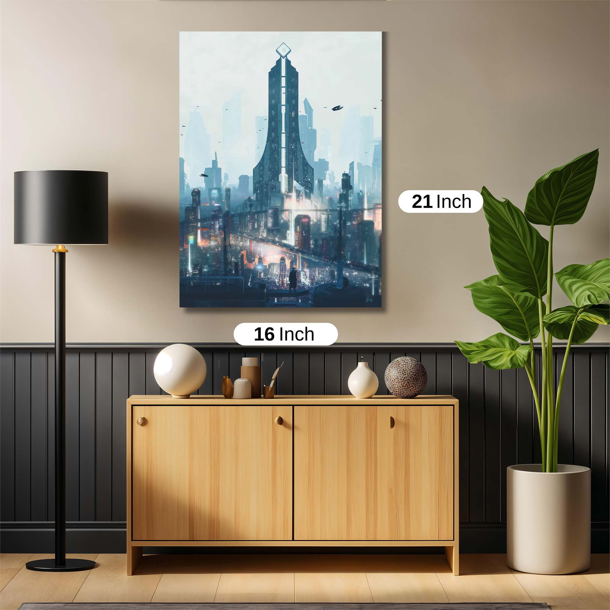 Futuristic Panorama Safe Wall Magnetic / M