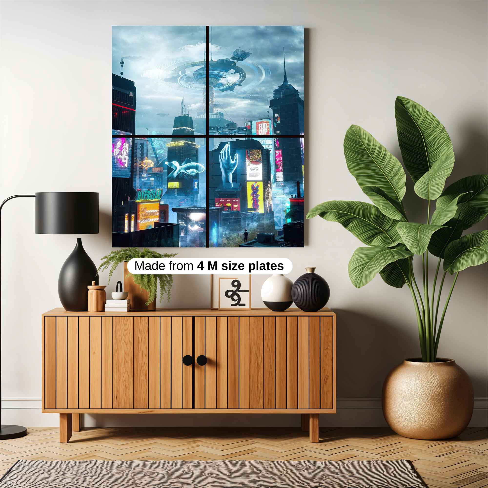 Futuristic Glow Safe Wall Magnetic / M