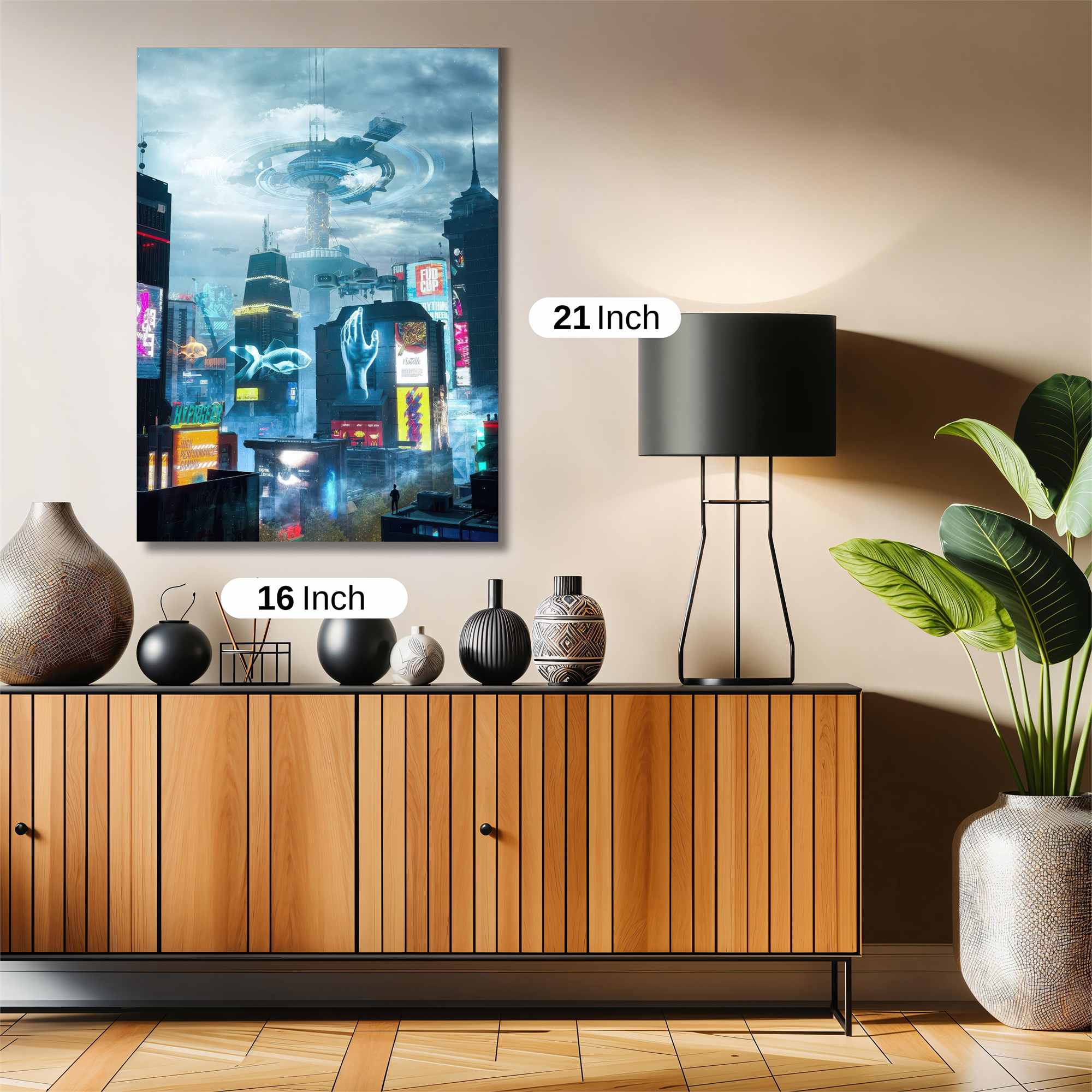 Futuristic Glow Safe Wall Magnetic / M