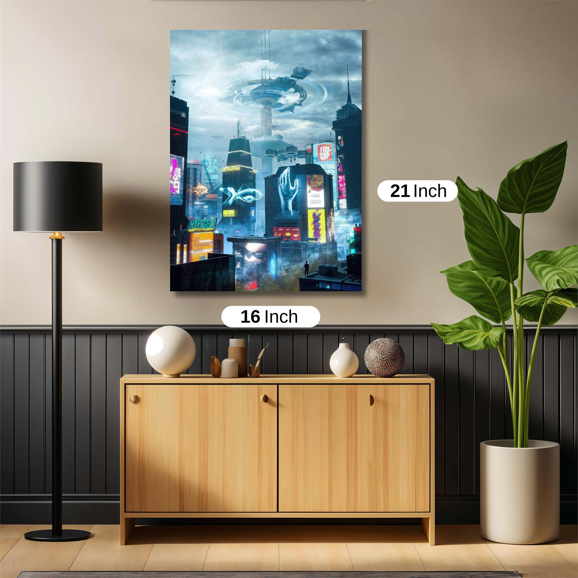 Futuristic Glow Safe Wall Magnetic / M