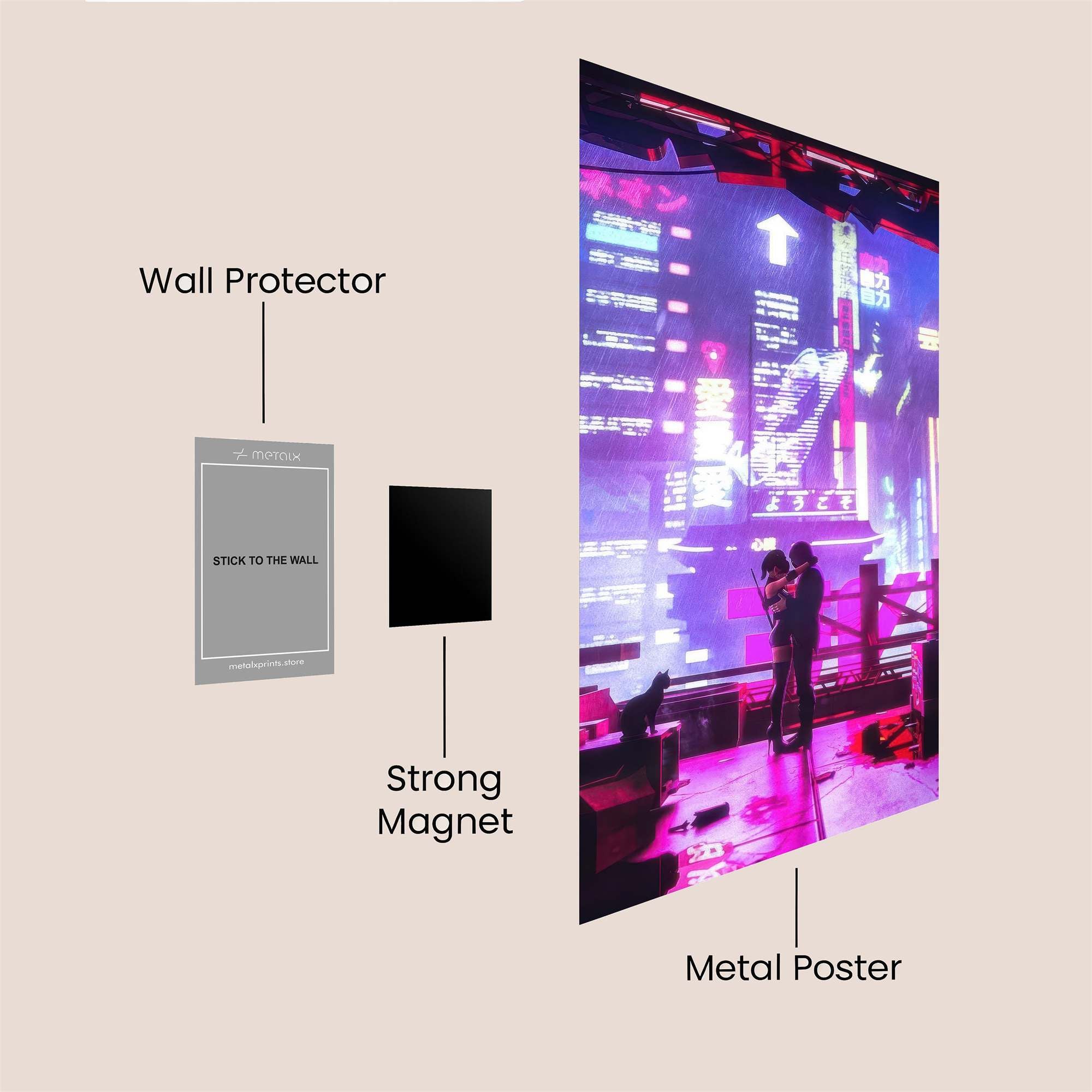 Neon Embrace Safe Wall Magnetic / M