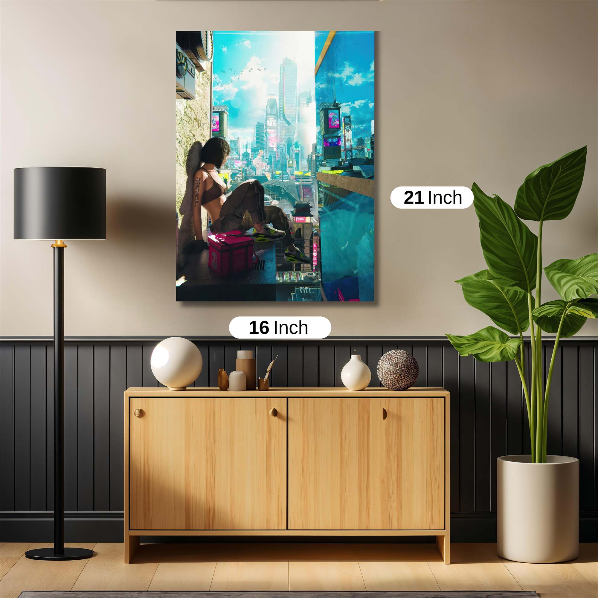 Futuristic Serenity Safe Wall Magnetic / M