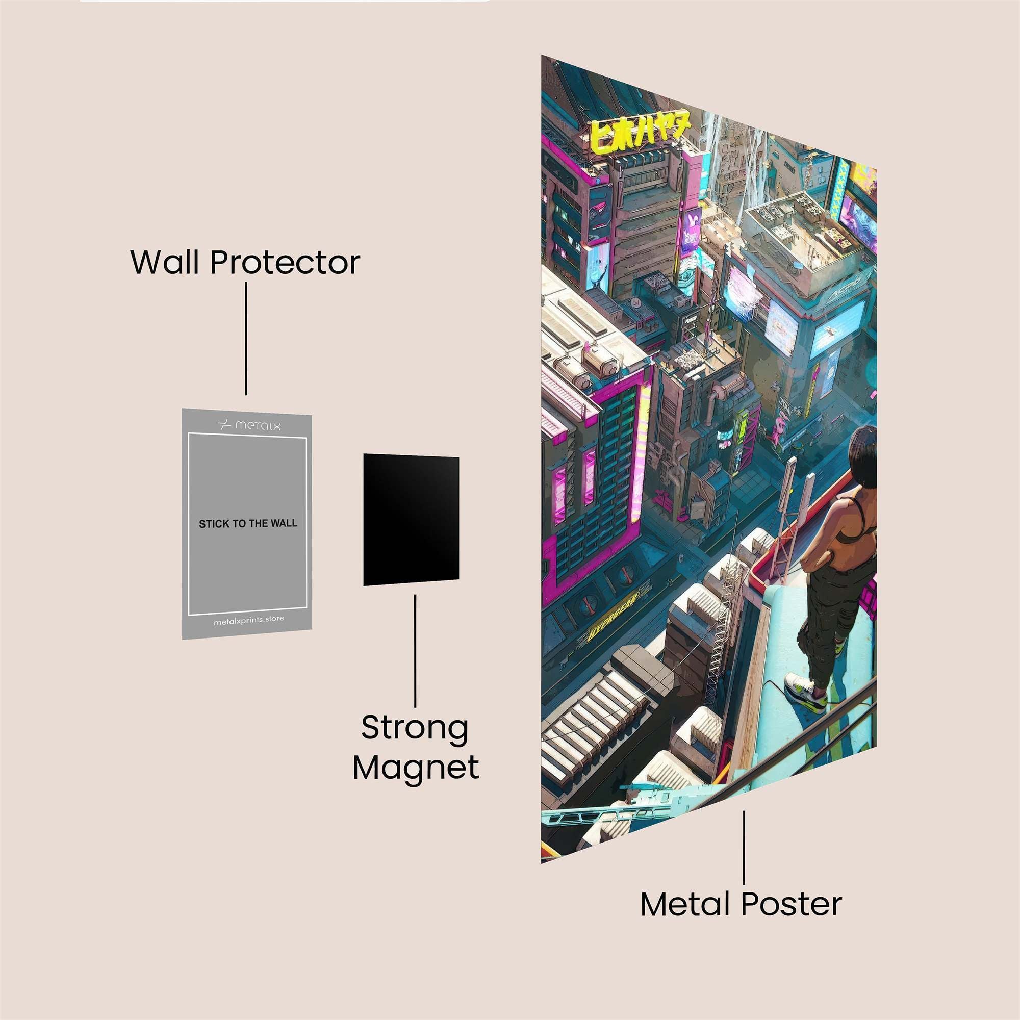 Cyber Skyline Safe Wall Magnetic / M