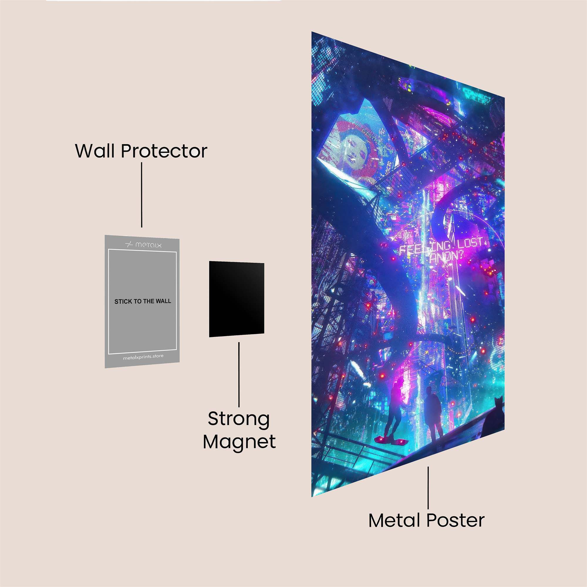 Neon Dreams Safe Wall Magnetic / M