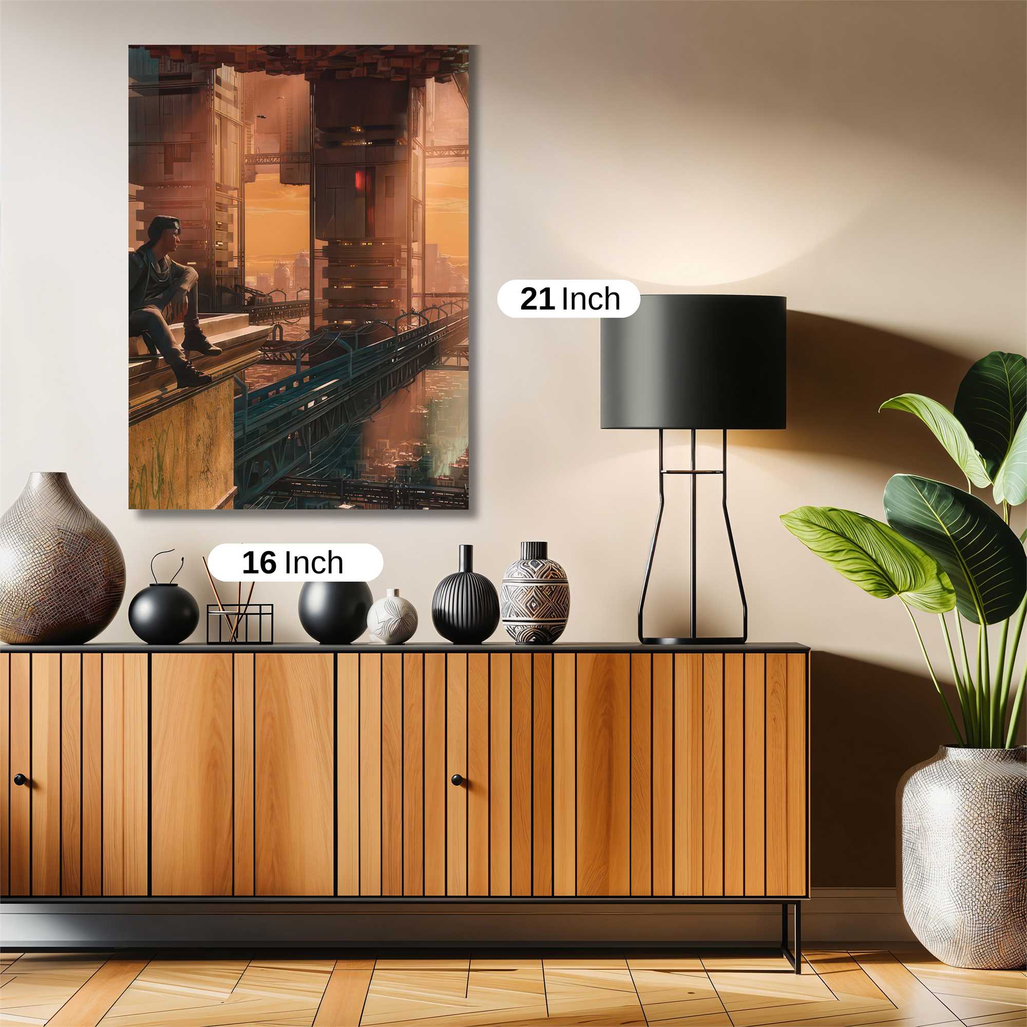 Futuristic Luminescence Safe Wall Magnetic / M