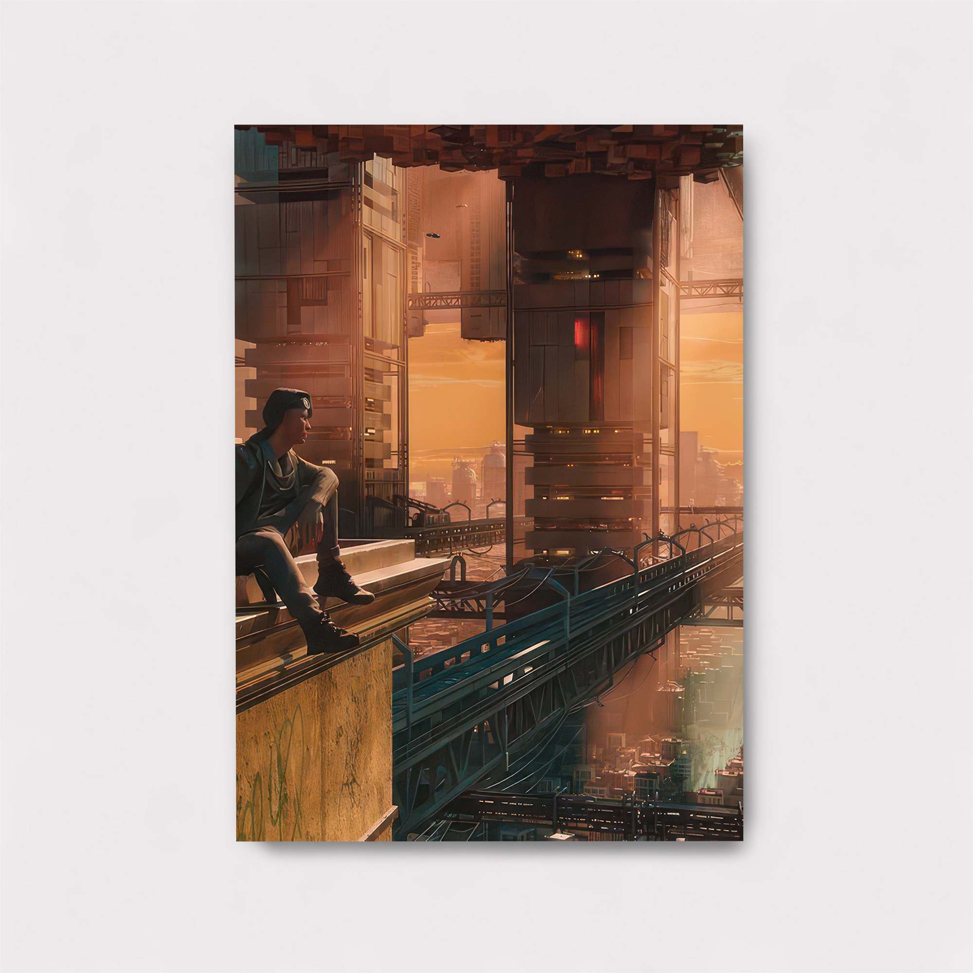 Futuristic Luminescence Safe Wall Magnetic / M