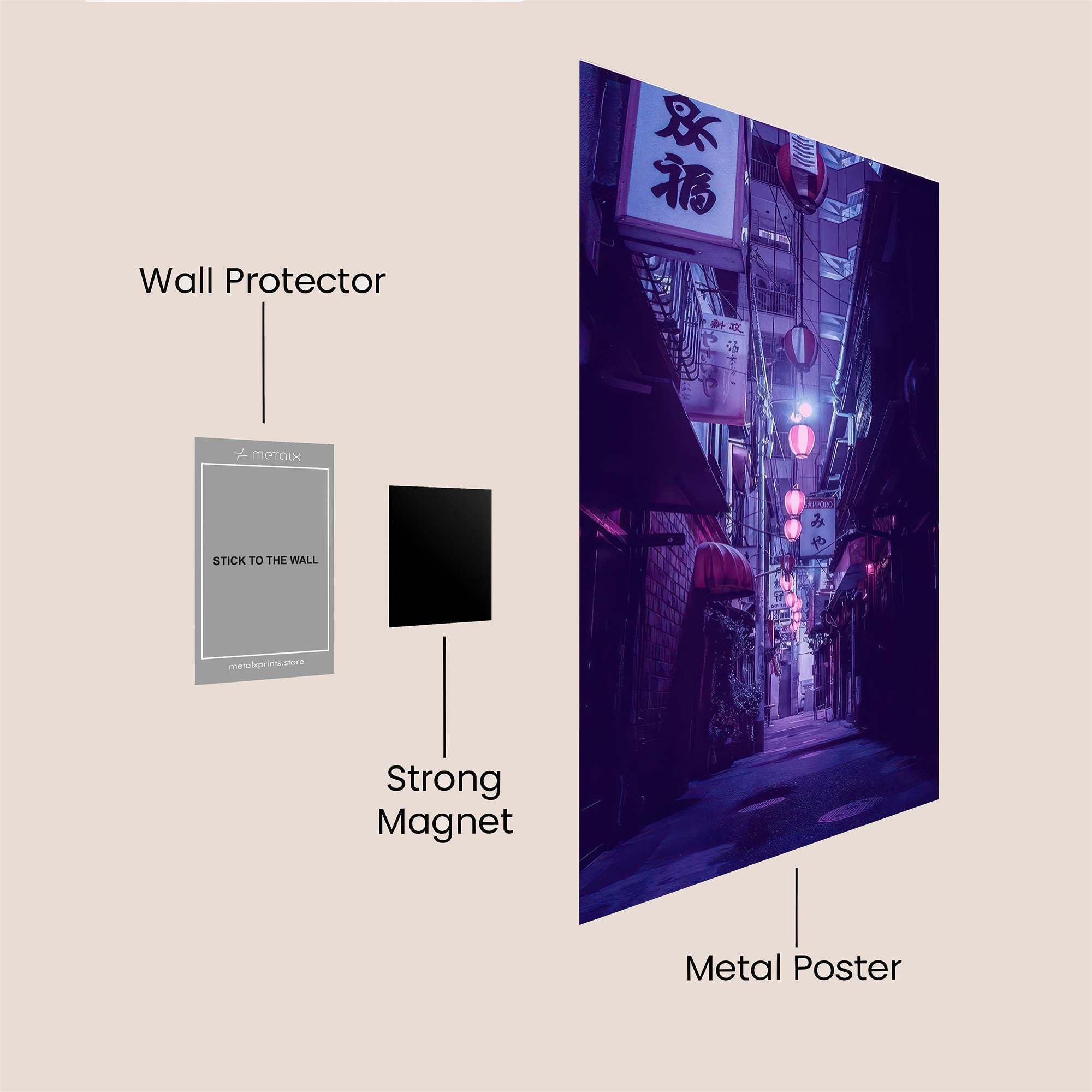 Neon Serenity Safe Wall Magnetic / M