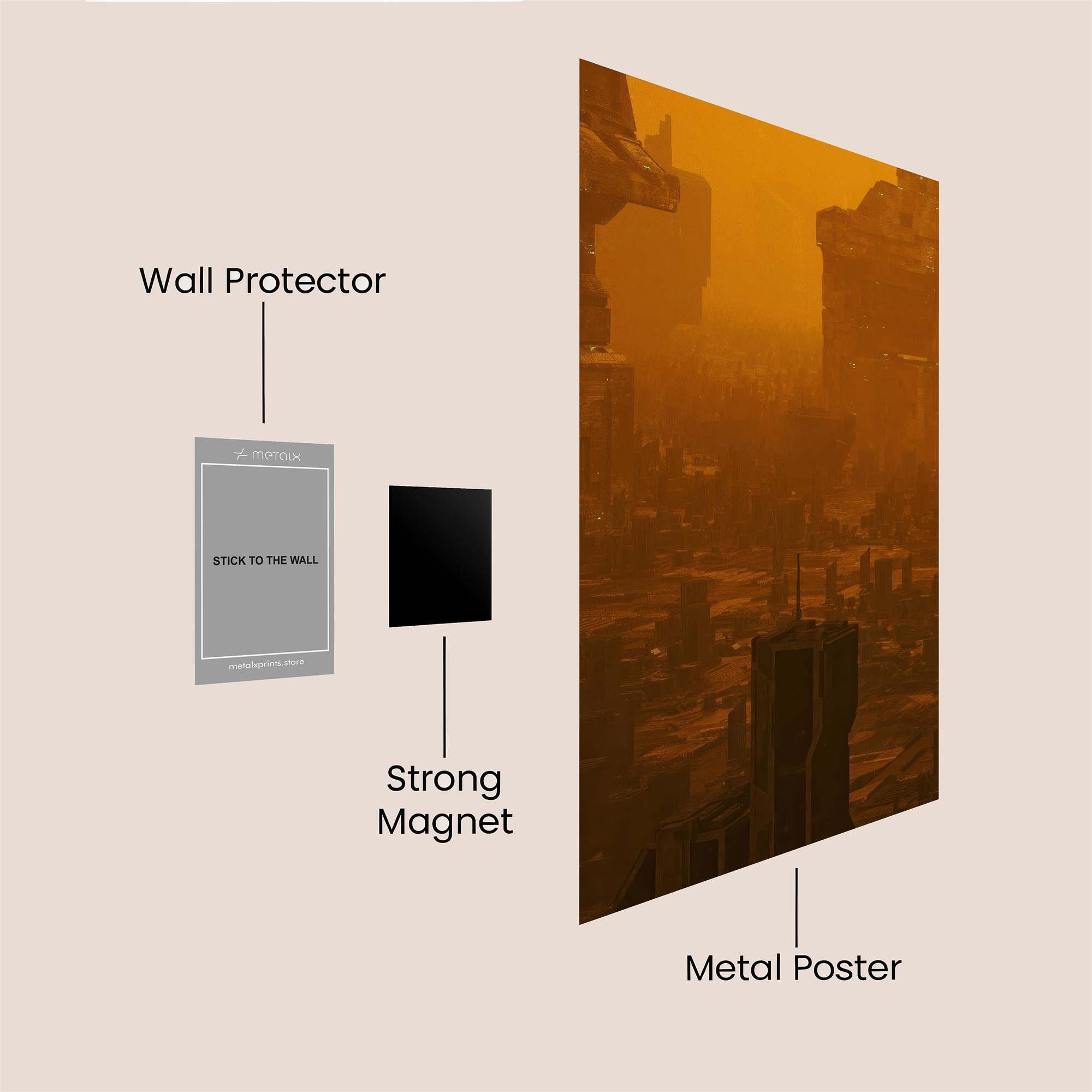 Dystopian Haze Safe Wall Magnetic / M