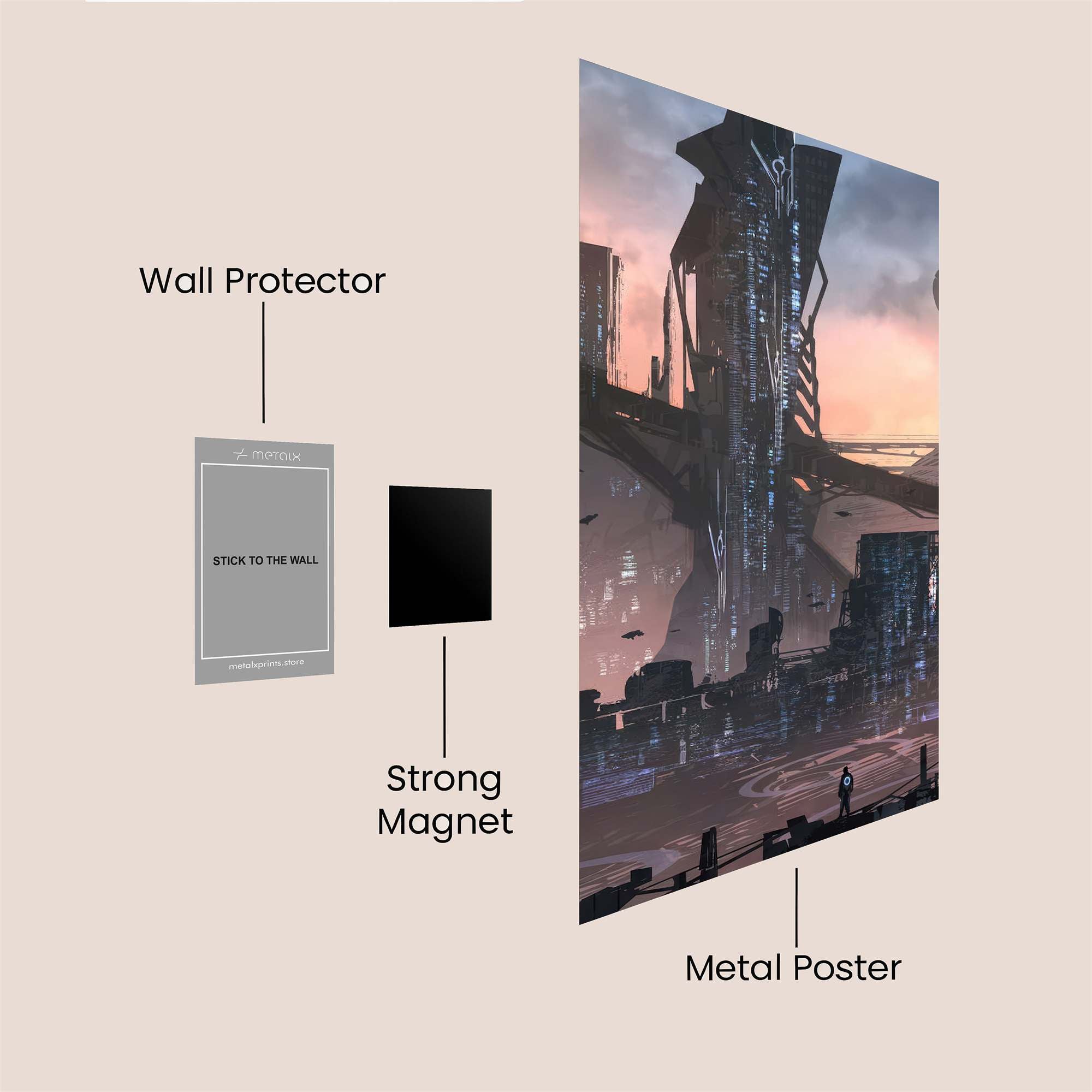 Futuristic Reverie Safe Wall Magnetic / M