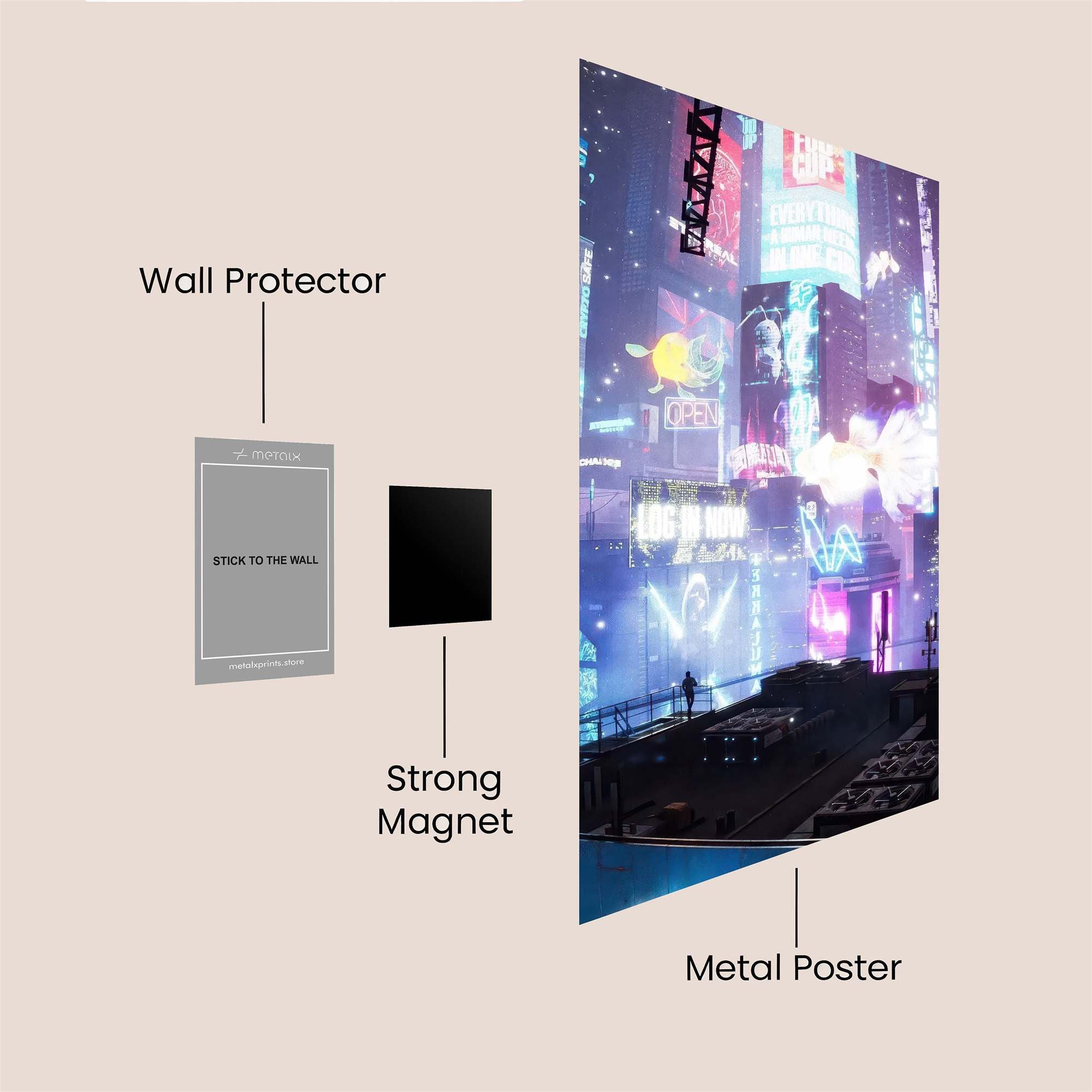 Neon Reverie Safe Wall Magnetic / M