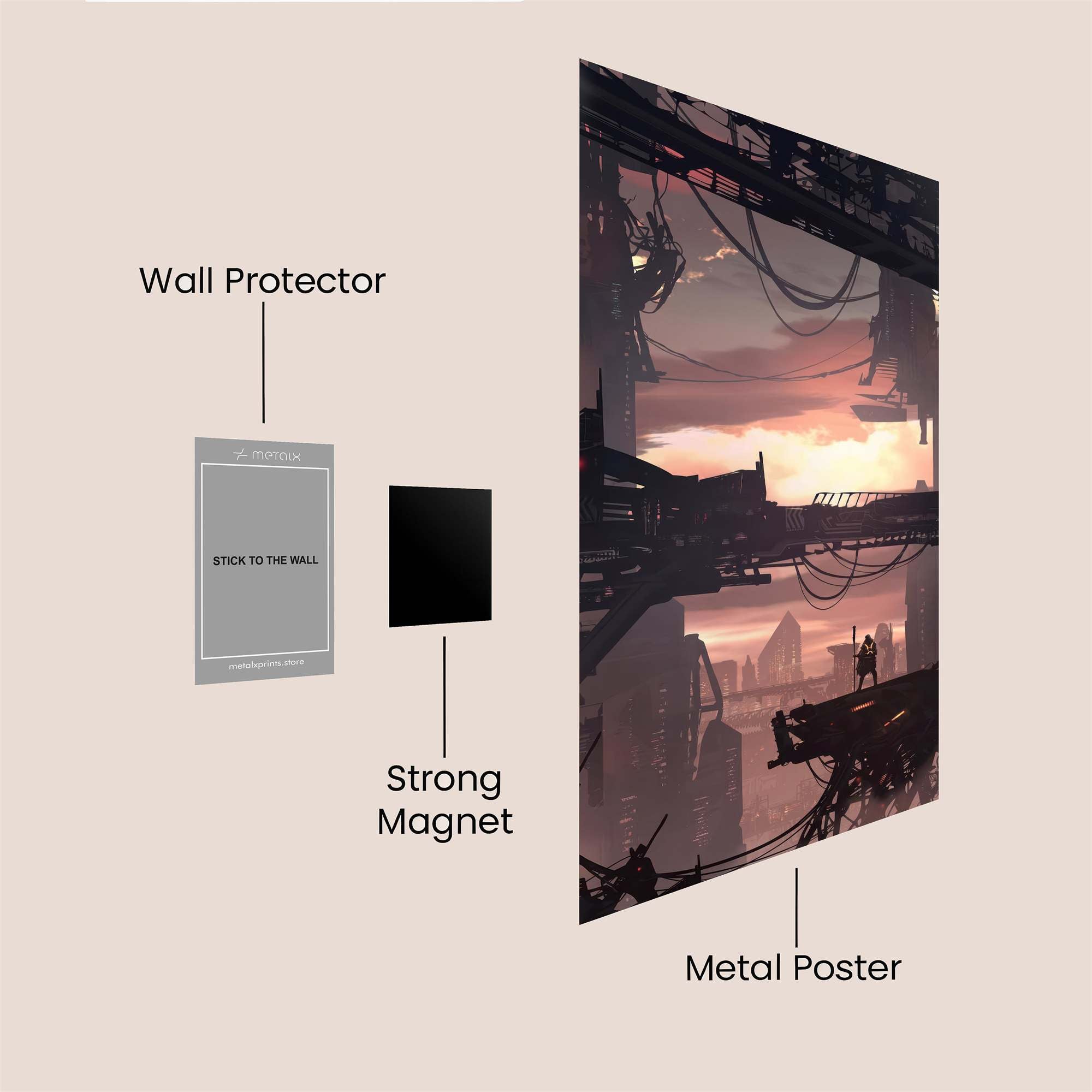 City Ruinscape Safe Wall Magnetic / M
