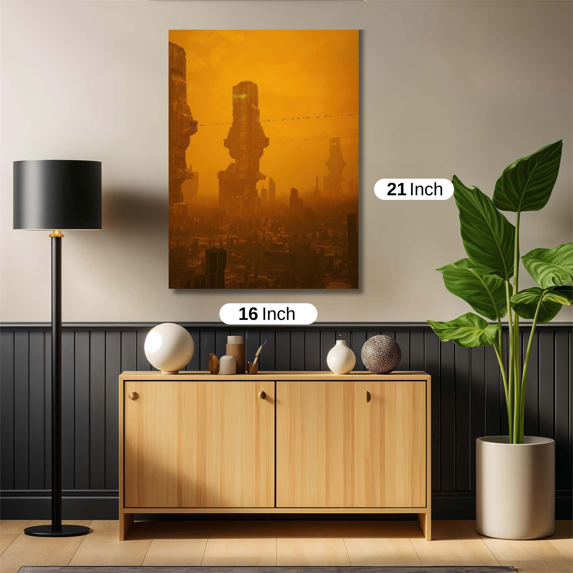 Dystopian Sundown Safe Wall Magnetic / M