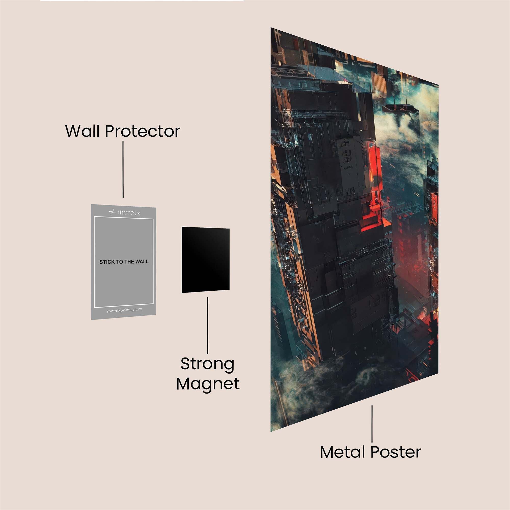 Cyberpunk Reverie Safe Wall Magnetic / M