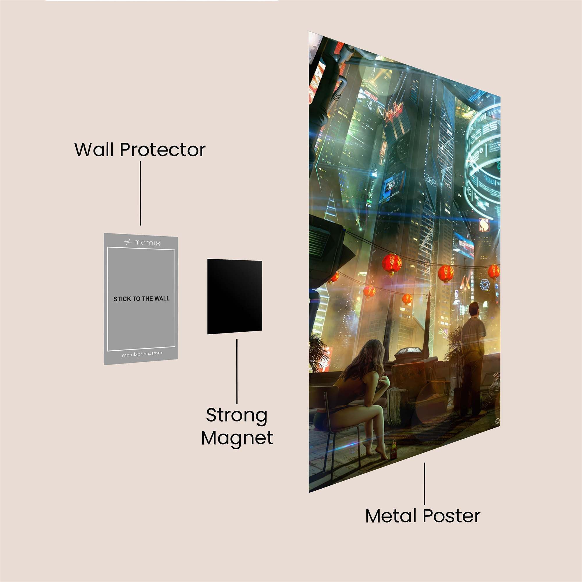 Futuristic Reverie Safe Wall Magnetic / M