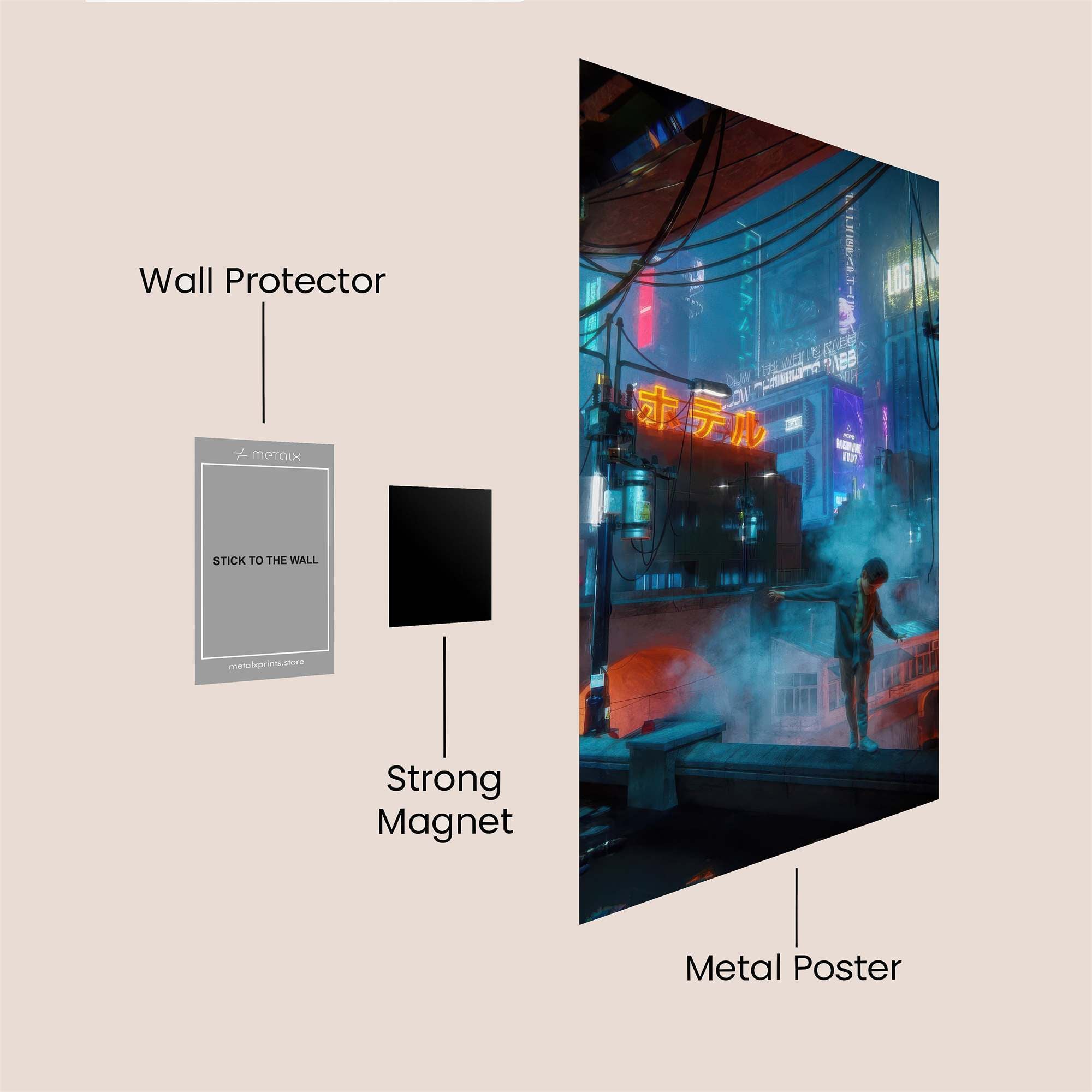 Neon Reverie Safe Wall Magnetic / M