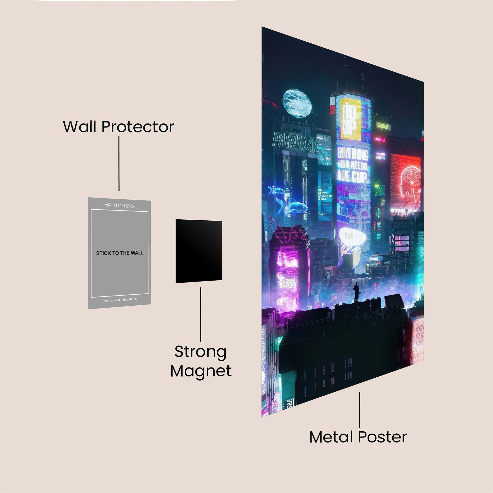 Neon Reverie Safe Wall Magnetic / M