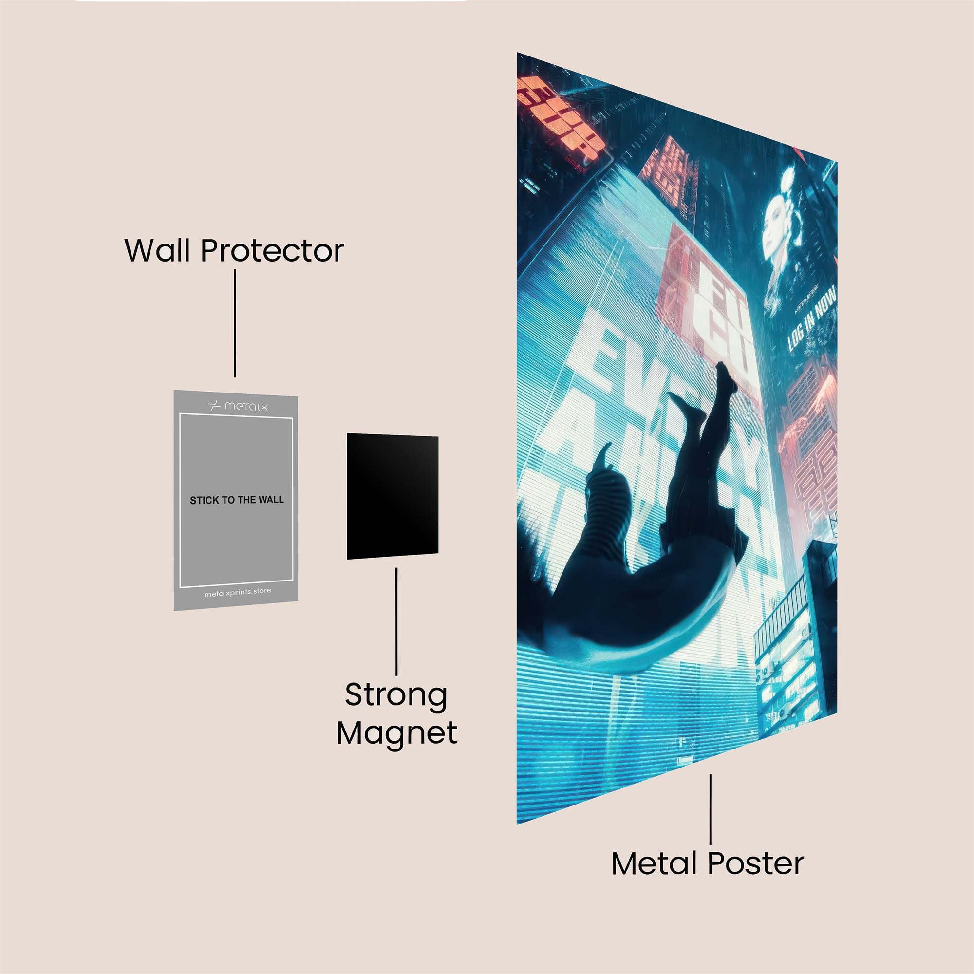 Neon Descent Safe Wall Magnetic / M