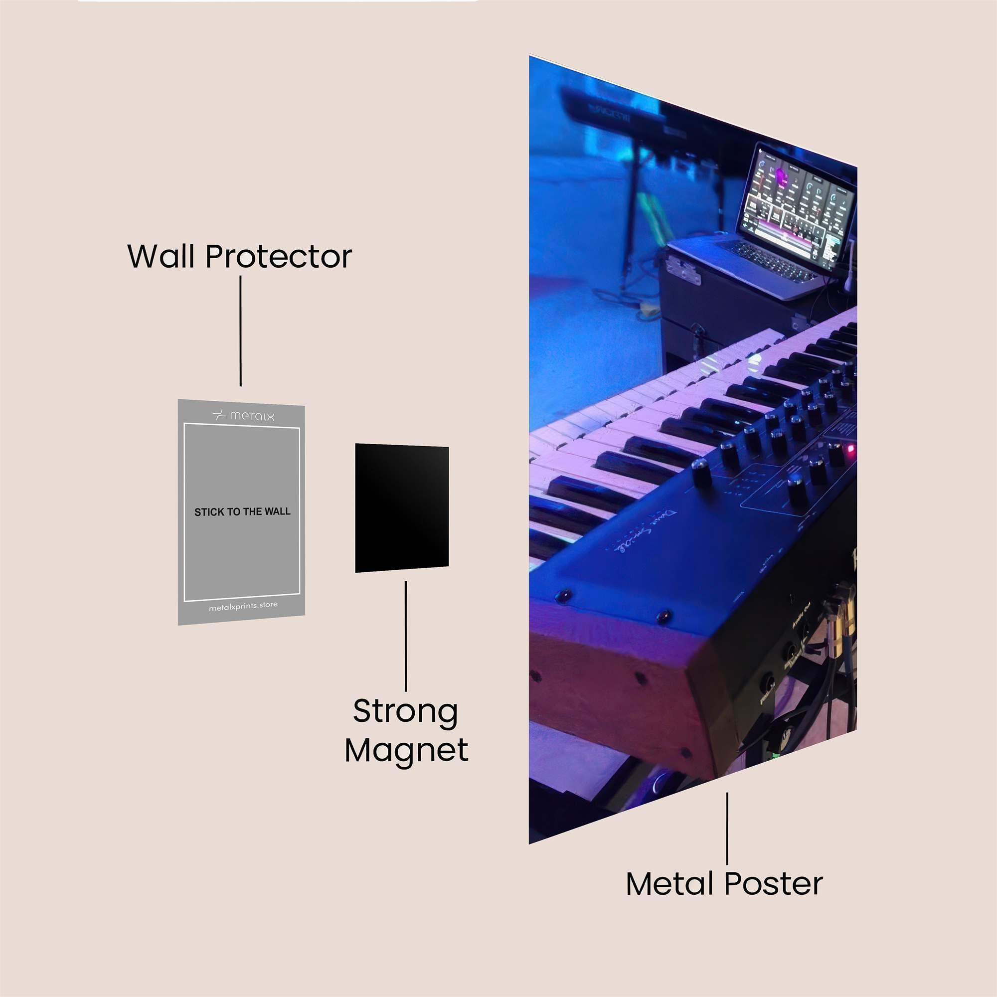 Synth Vibes Safe Wall Magnetic / M