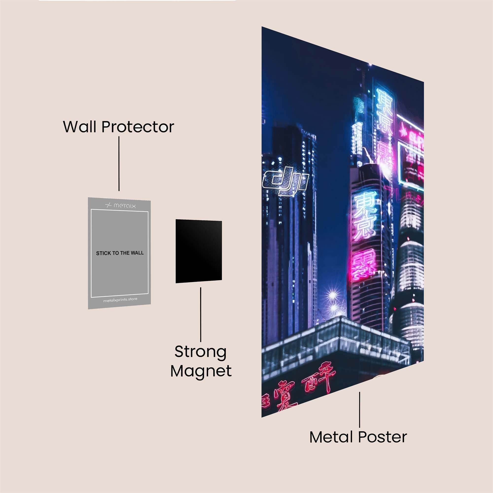 Neon Dreams Safe Wall Magnetic / M