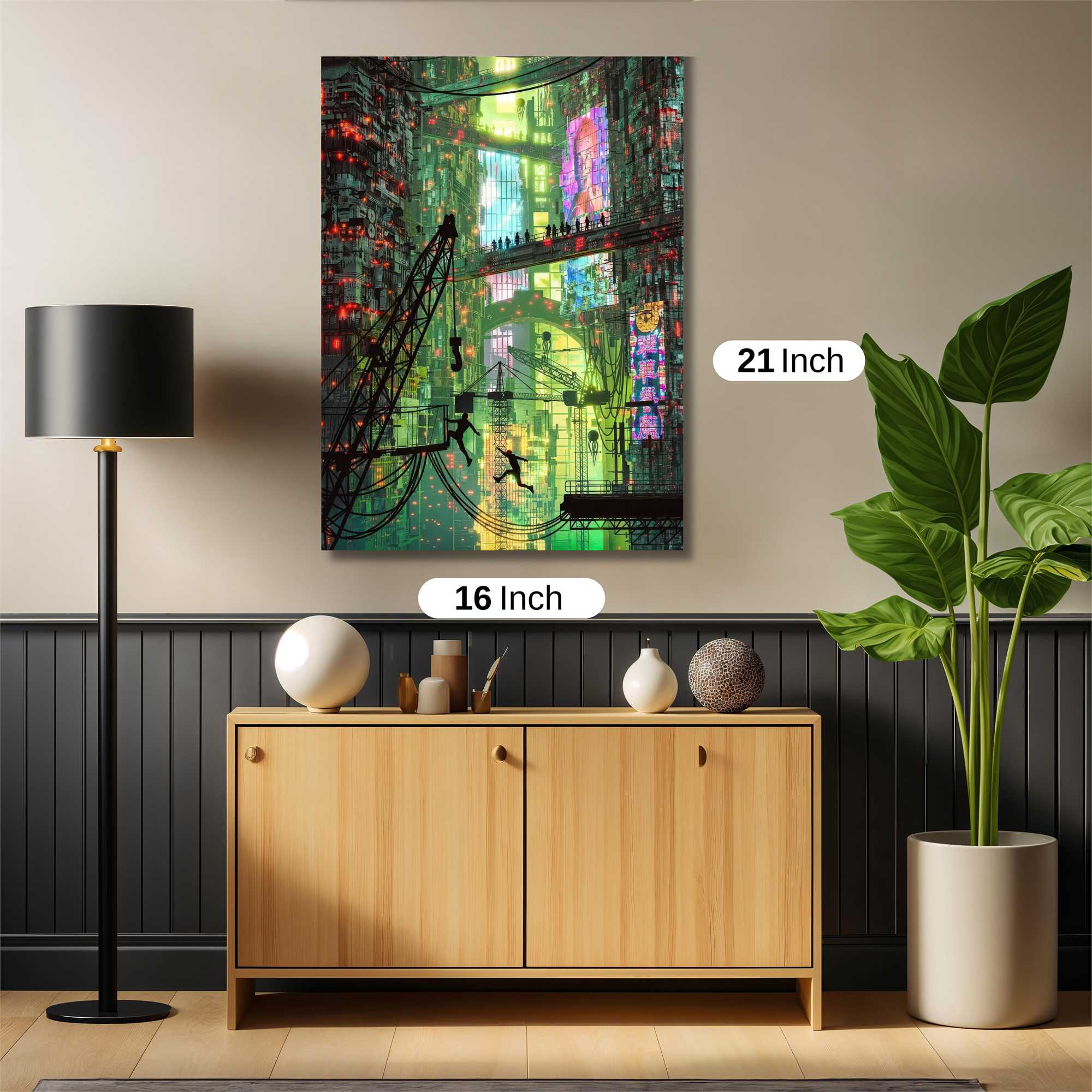 Neon Labyrinth Safe Wall Magnetic / M